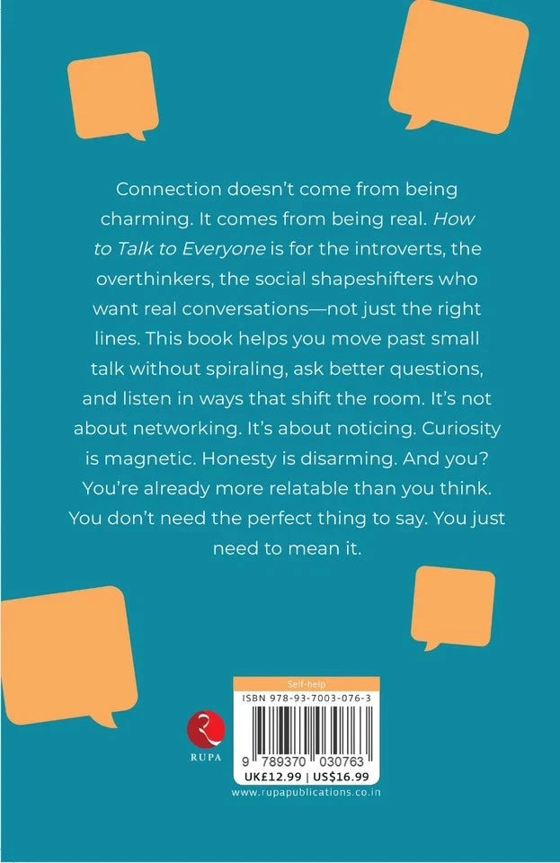 How to Talk to Everyone by Beck Wilder - paperback edition detail shot, communication self-help book