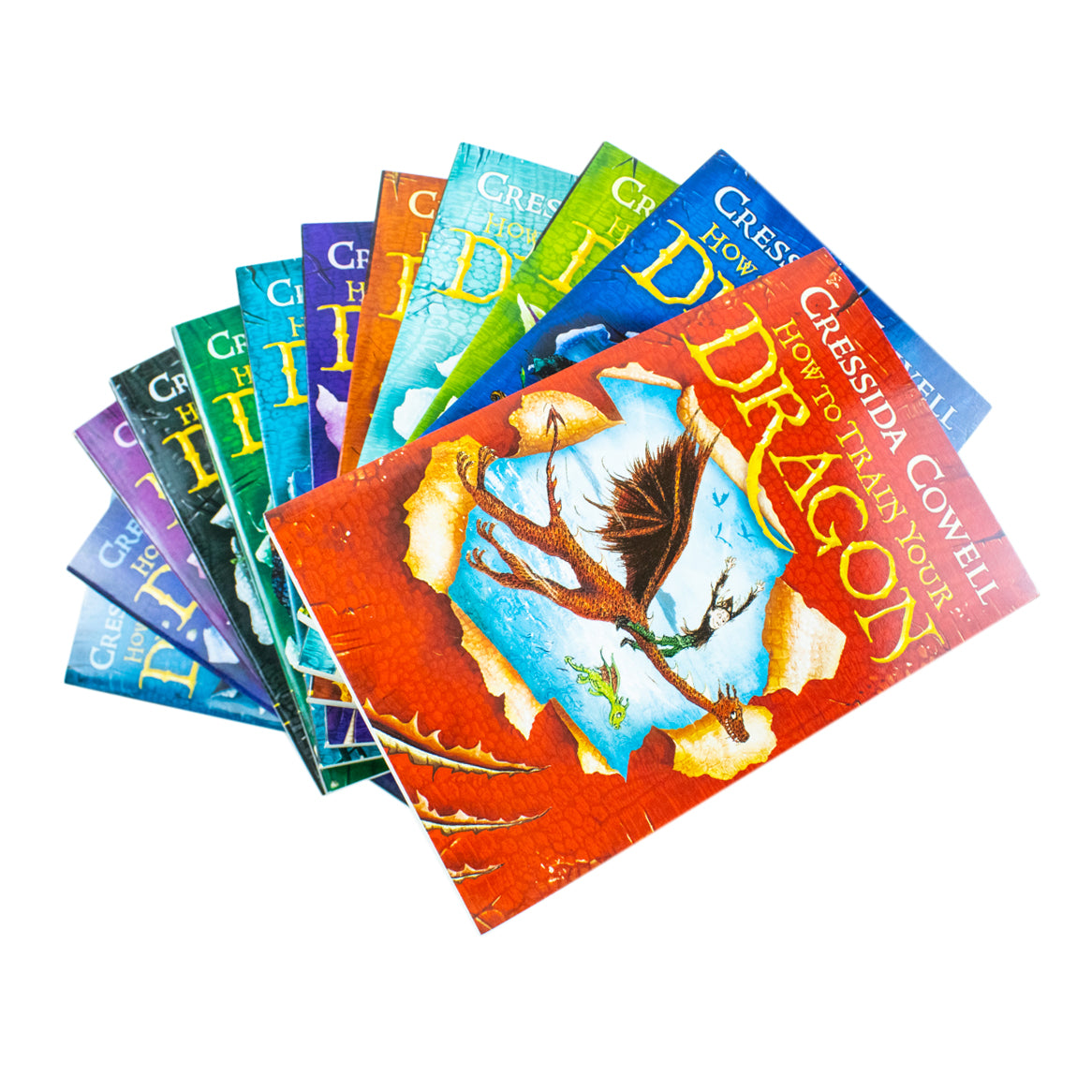 How to Train Your Dragon 12 Books Collection Set by Cressida Cowell - full book set spines and covers