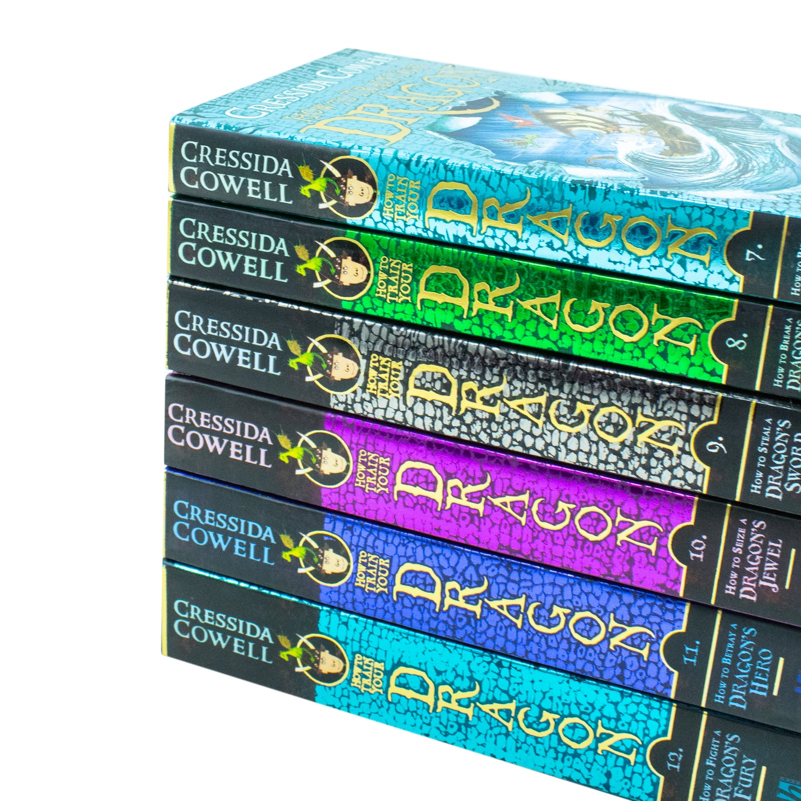 How to Train Your Dragon Books 7-12 Collection Set - Cressida Cowell - Full Set Display