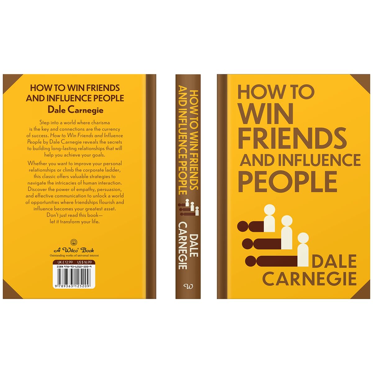 How to Win Friends and Influence People by Dale Carnegie - hardback open pages