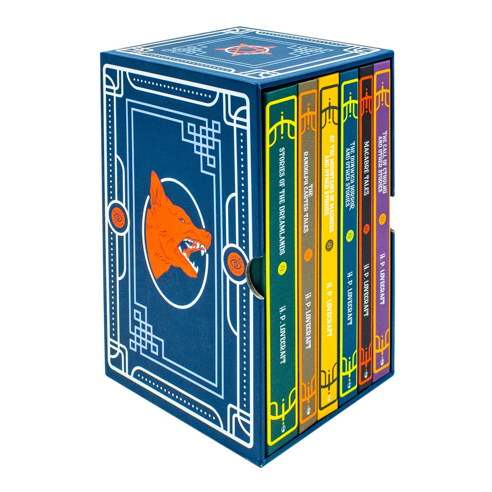 H.P. Lovecraft 6 Book Hardback Collection Set - Macabre Tales and Dreamlands Stories - front cover display