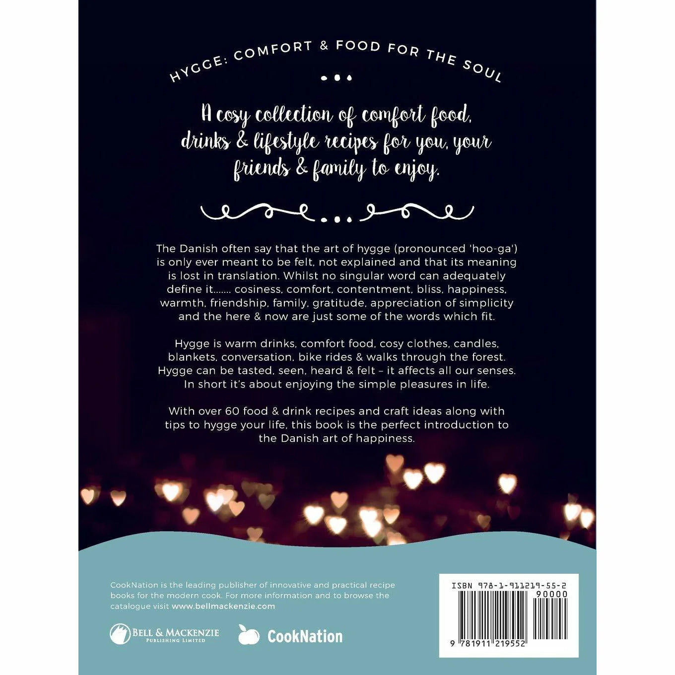 Hygge: Comfort & Food For The Soul by CookNation - paperback cookbook back cover