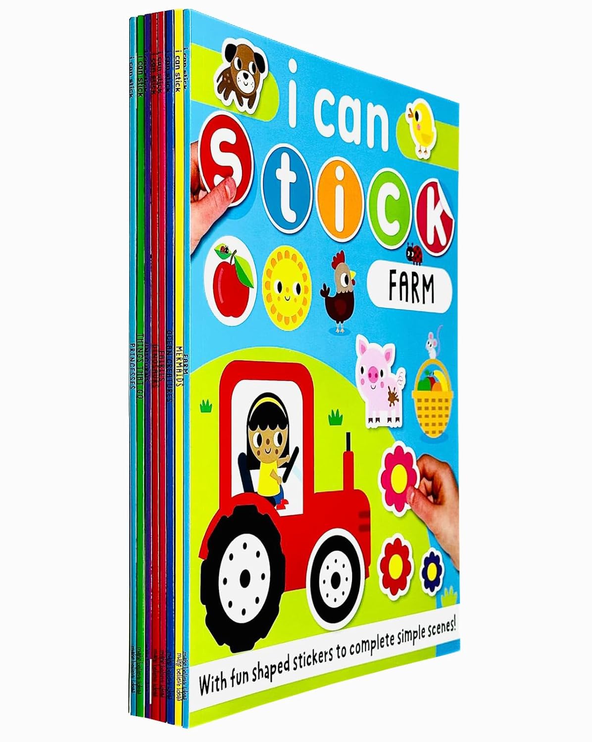I Can Stick 8 Books Collection Set by Make Believe Ideas - Ages 3-5 - Paperback front cover