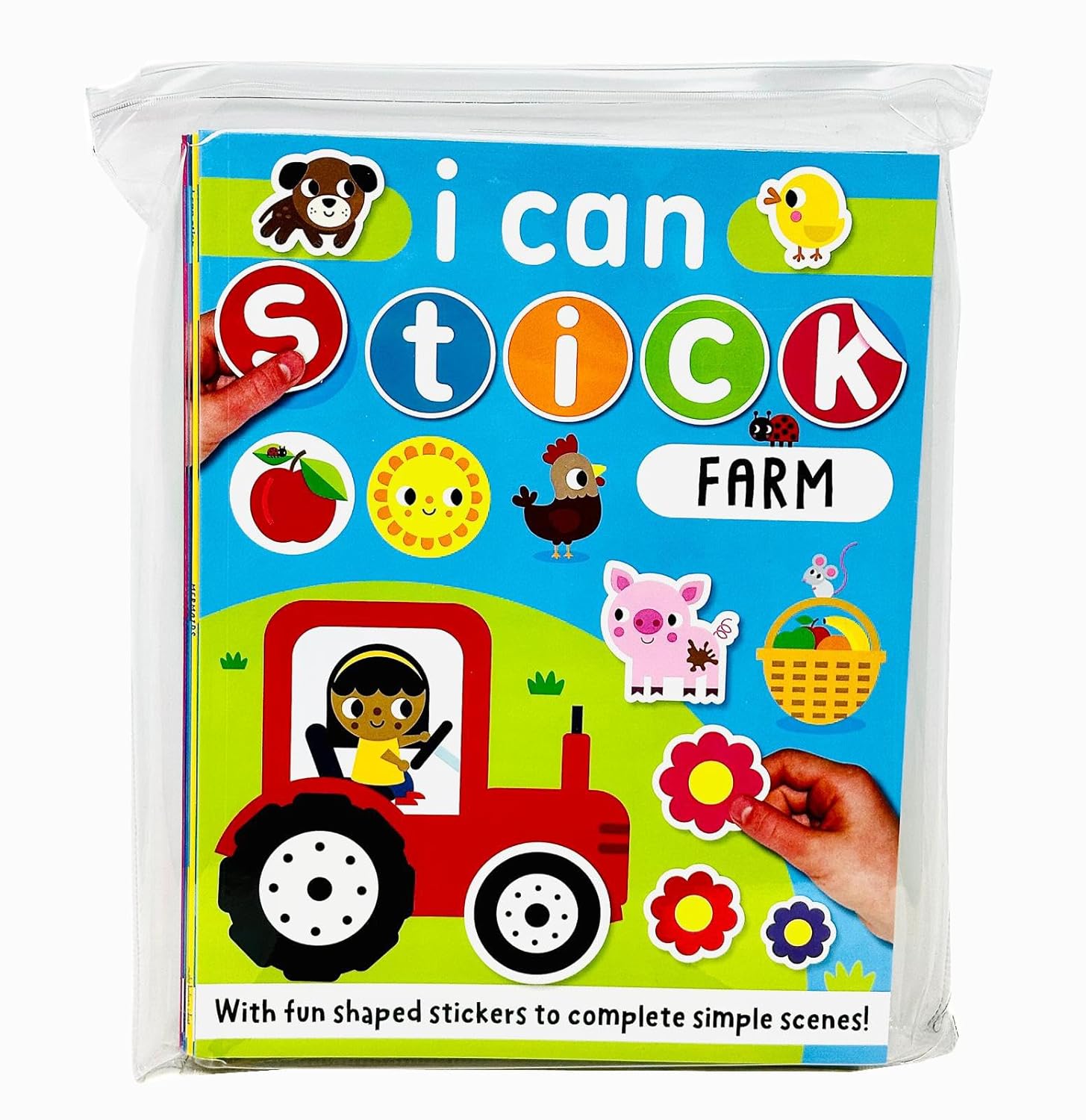 I Can Stick Things That Go sticker book from the Make Believe Ideas 8 Books Collection Set