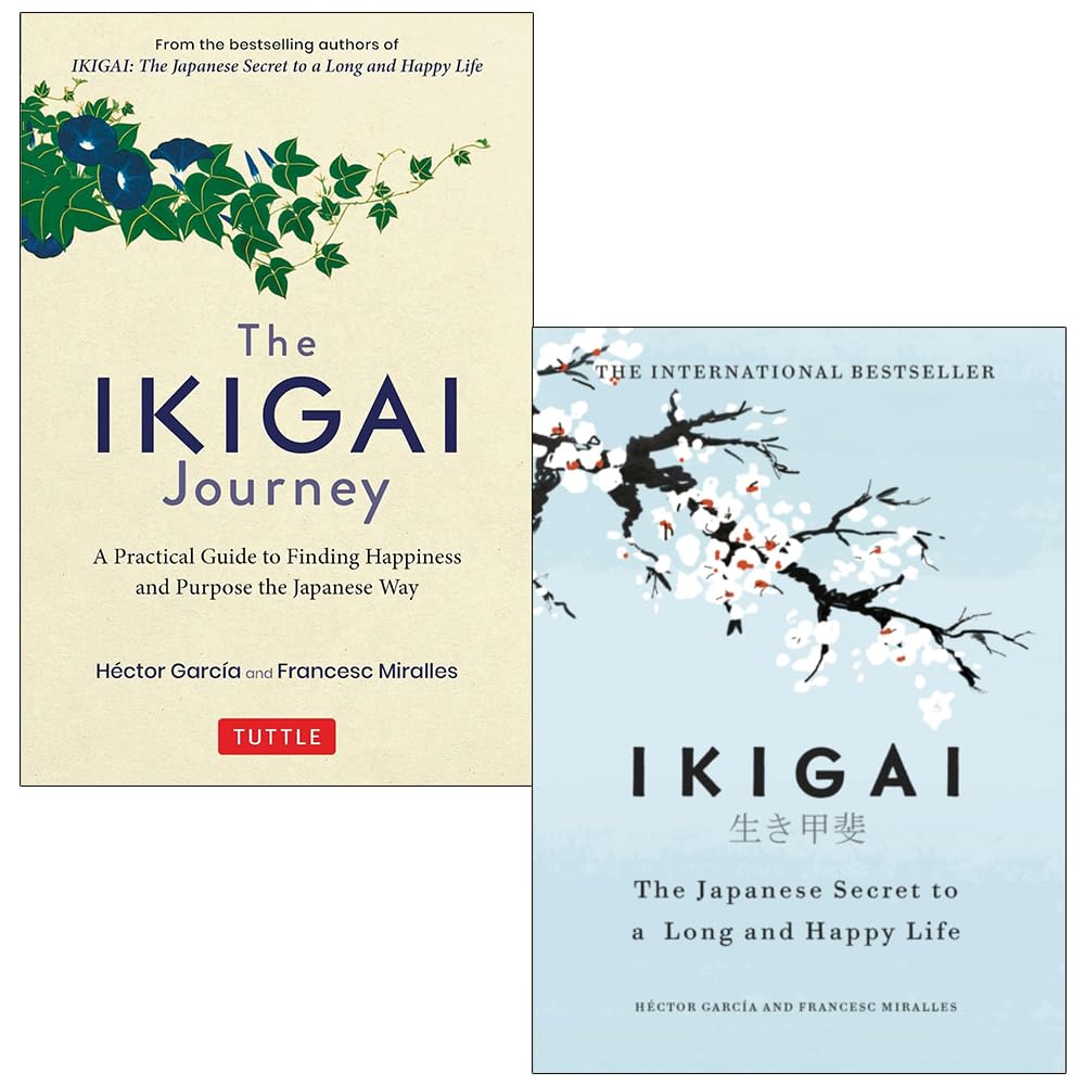 Ikigai 2 Books Collection Set by Hector Garcia and Francesc Miralles - The Ikigai Journey and Ikigai The Japanese Secret - Hardback