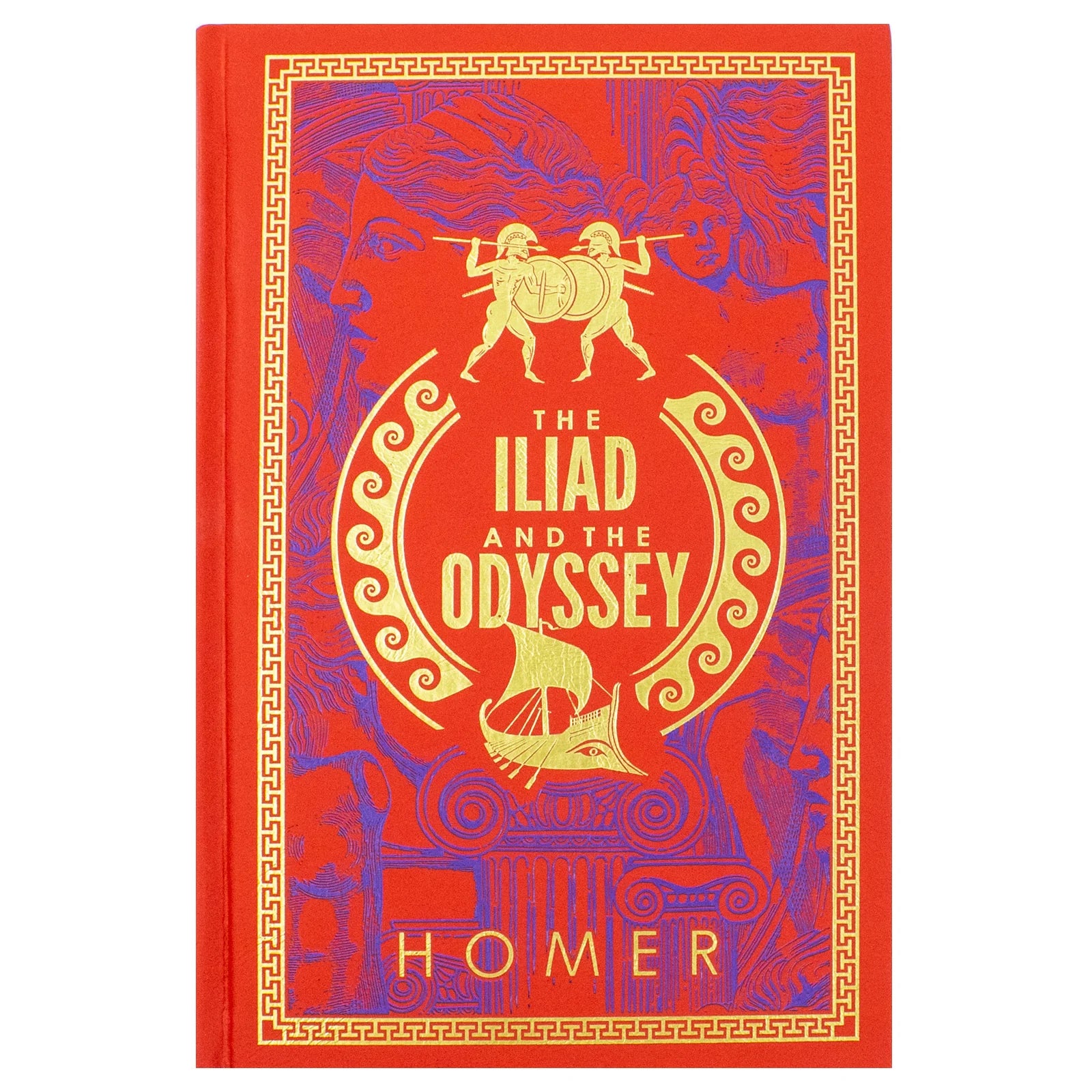 The Iliad and The Odyssey by Homer - deluxe leather bound edition open pages