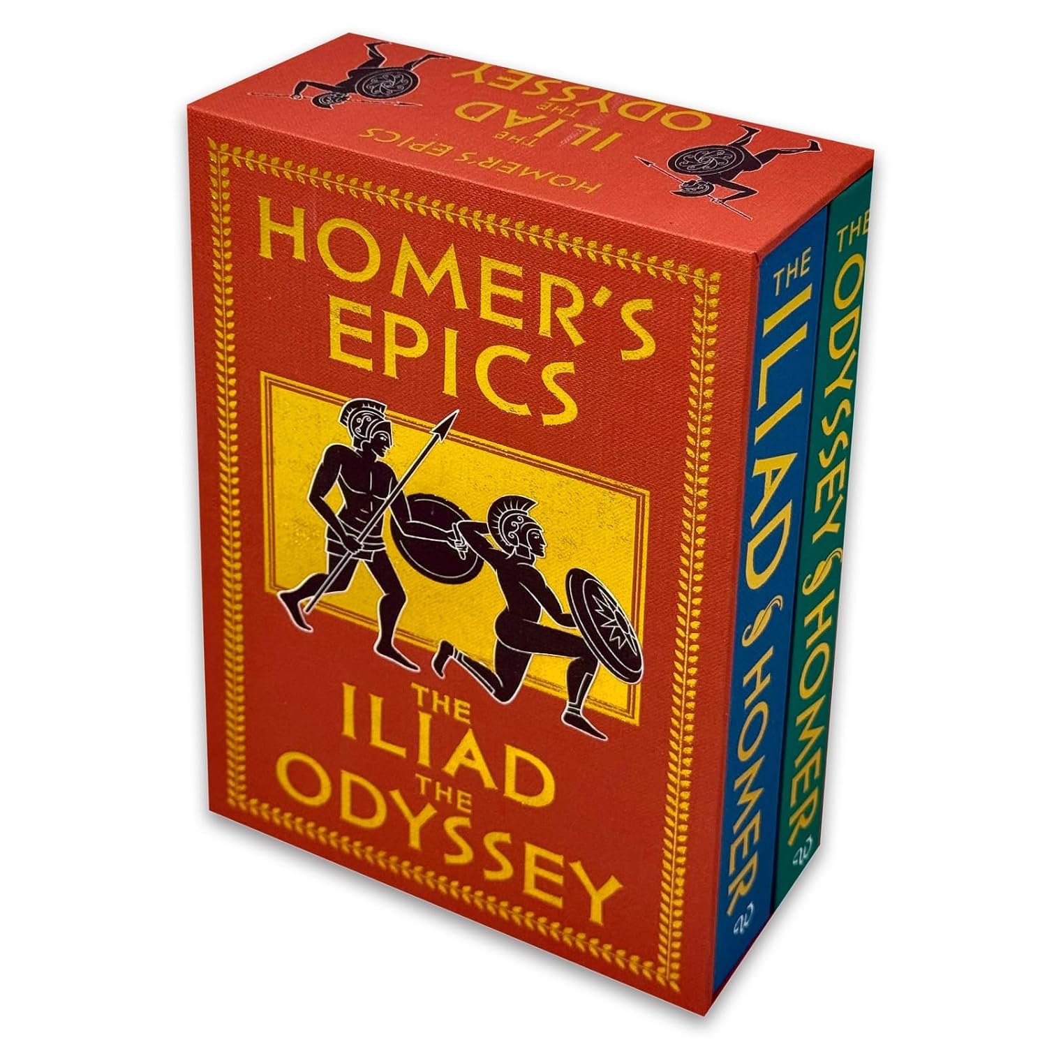 The Iliad and The Odyssey hardback box set by Homer - spine and box detail