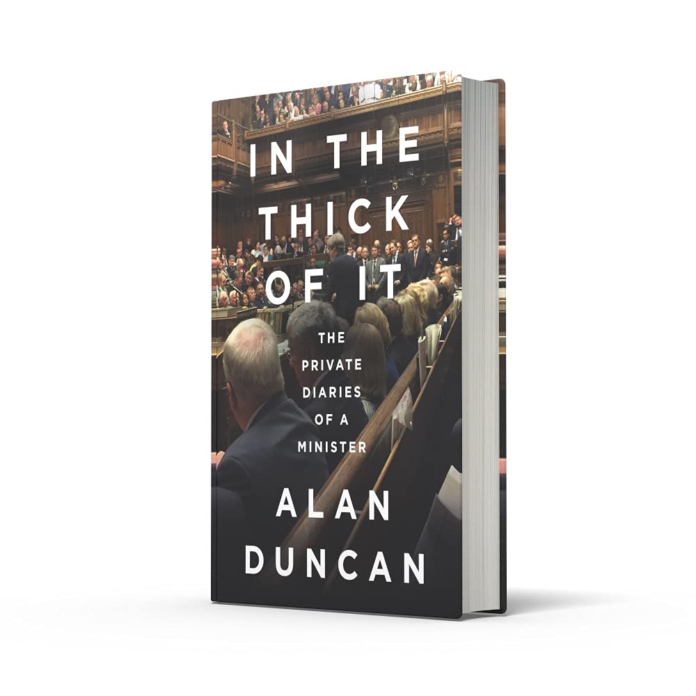 In the Thick of It by Alan Duncan - hardback political diary back cover