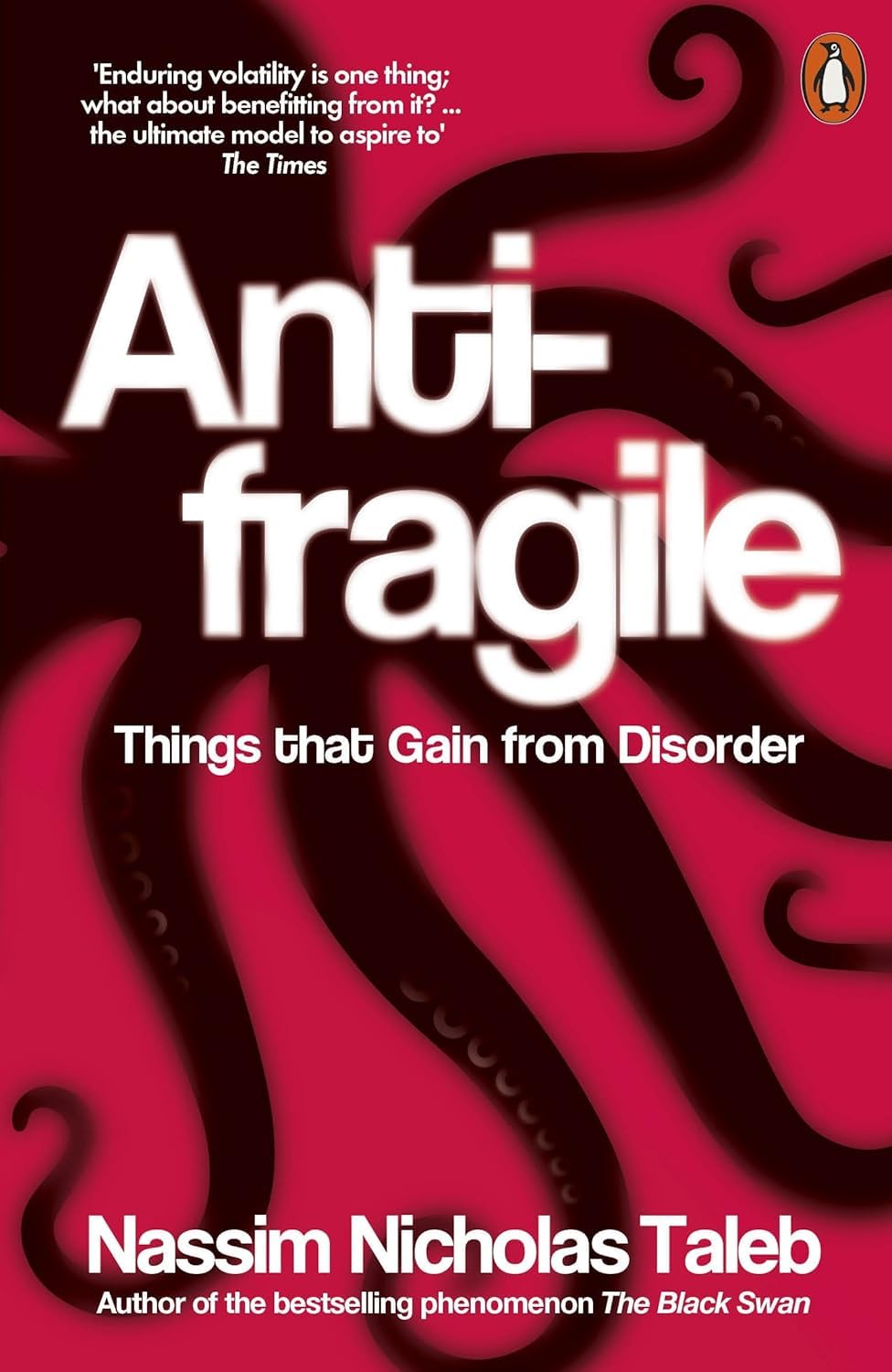 Nassim Nicholas Taleb Incerto series paperback books - The Black Swan and Antifragile covers