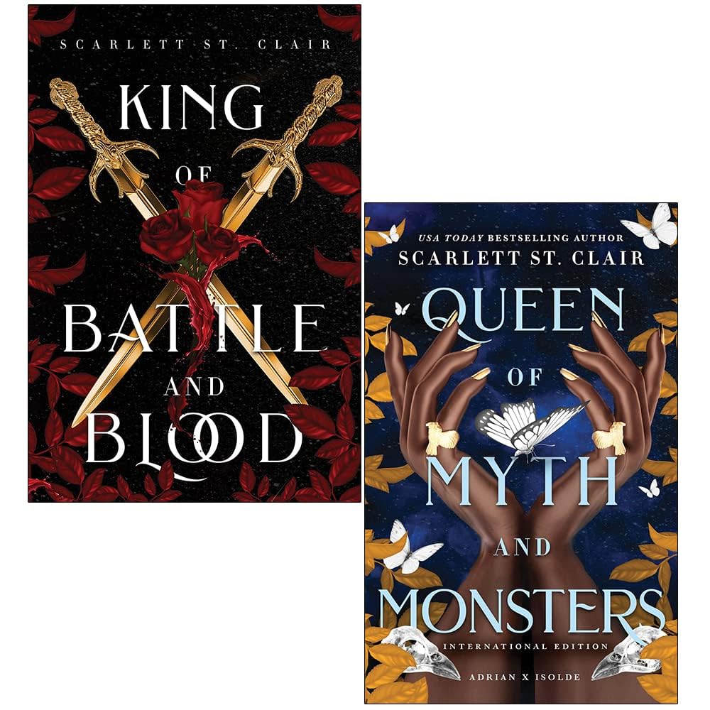 Adrian X Isolde Series Collection 2 Books Set By Scarlett St Clair (King of Battle and Blood, Queen of Myth and Monsters) - Lets Buy Books