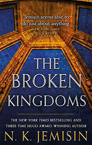 The Broken Kingdoms and The Kingdom of Gods paperback covers - Inheritance Trilogy by N. K. Jemisin
