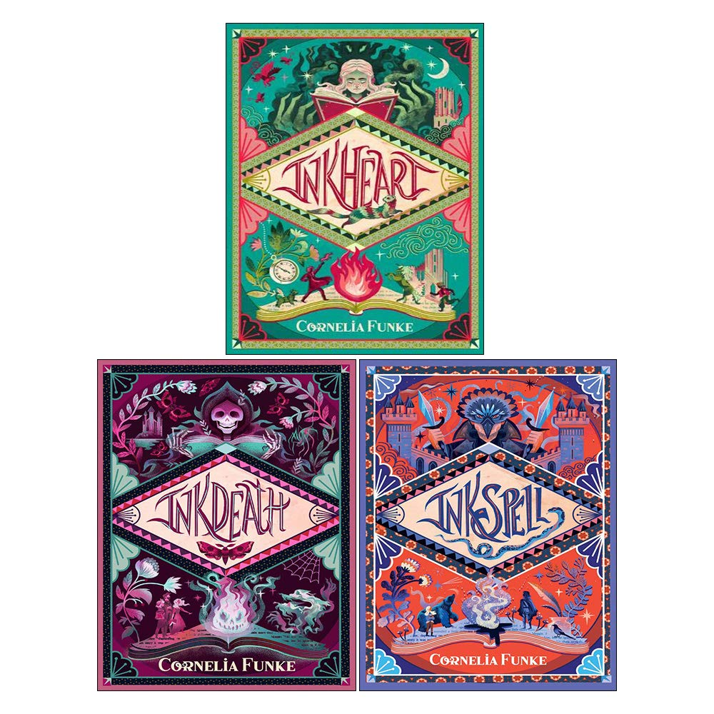 Inkheart Trilogy 3 Books Collection Set by Cornelia Funke - Inkheart, Inkspell, Inkdeath - Paperback YA Fantasy