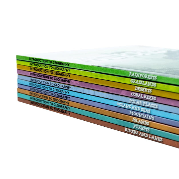 Back cover of Introduction to Geography for Beginners 10 Book Paperback Collection Set for ages 7-9