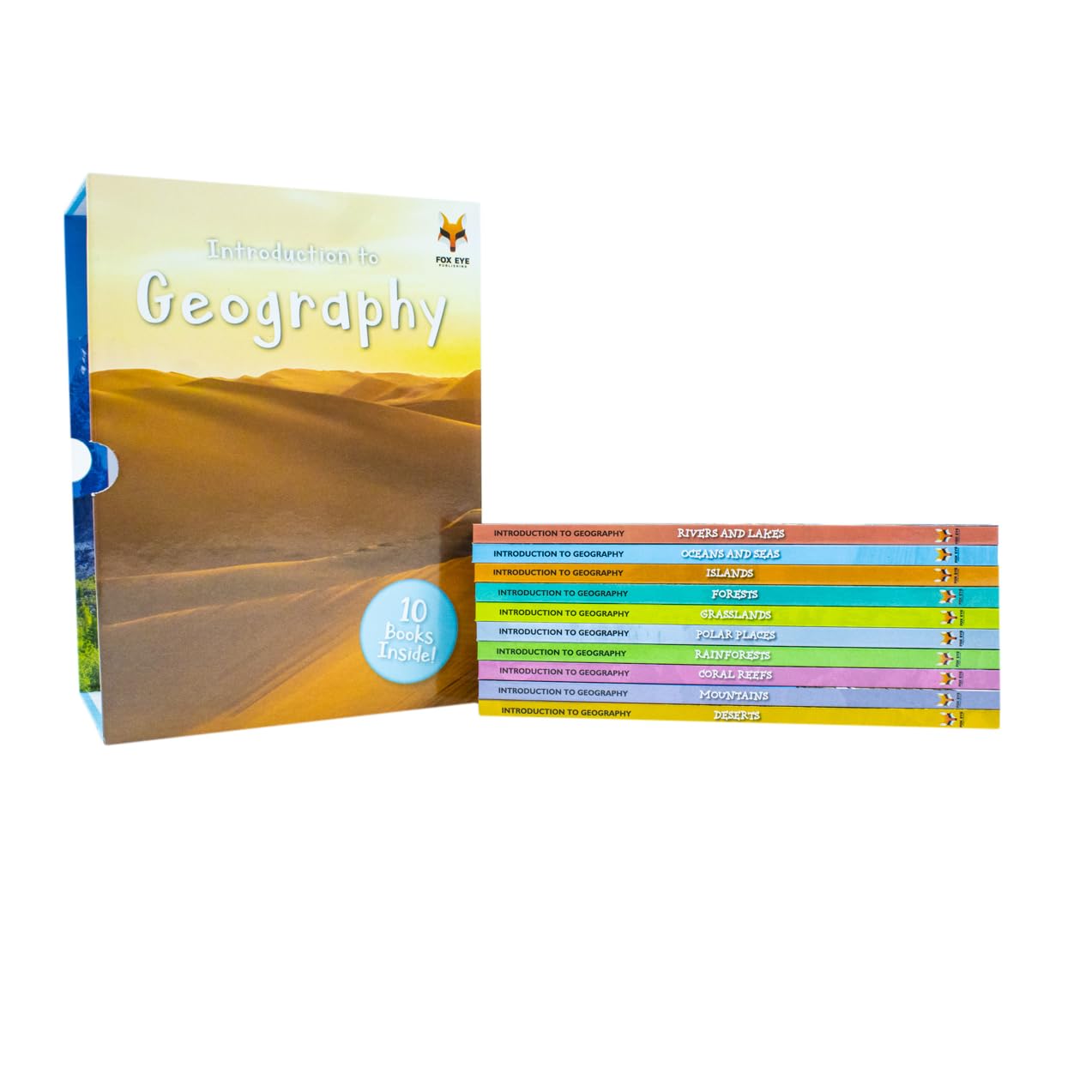 Introduction to Geography 10 Book Set - Oceans and Seas, Polar Places hardback titles for children aged 7-11