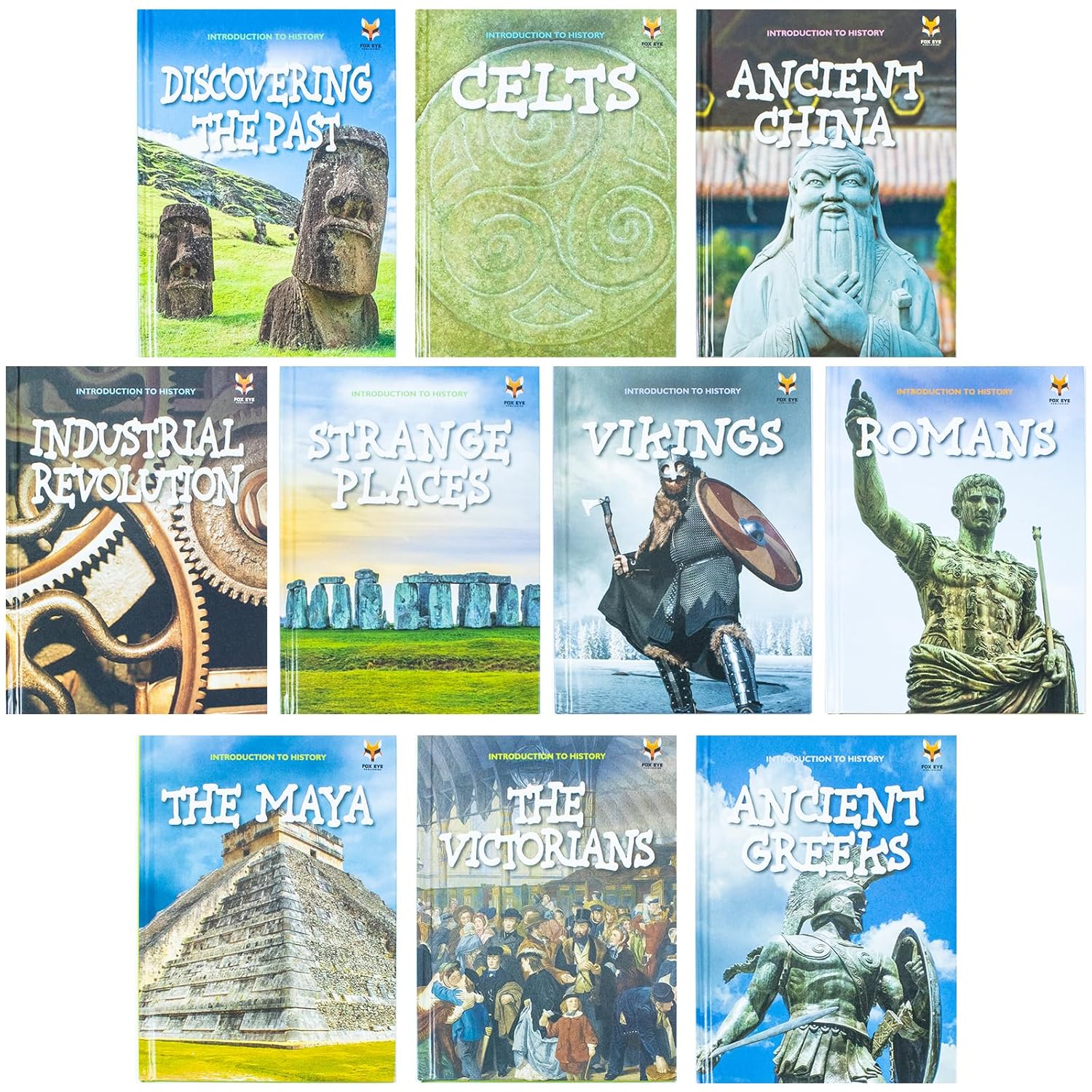 Introduction to History for Beginners Series 1 hardback 10-book set - Ancient China, Vikings, Victorians and more, Ages 7-11