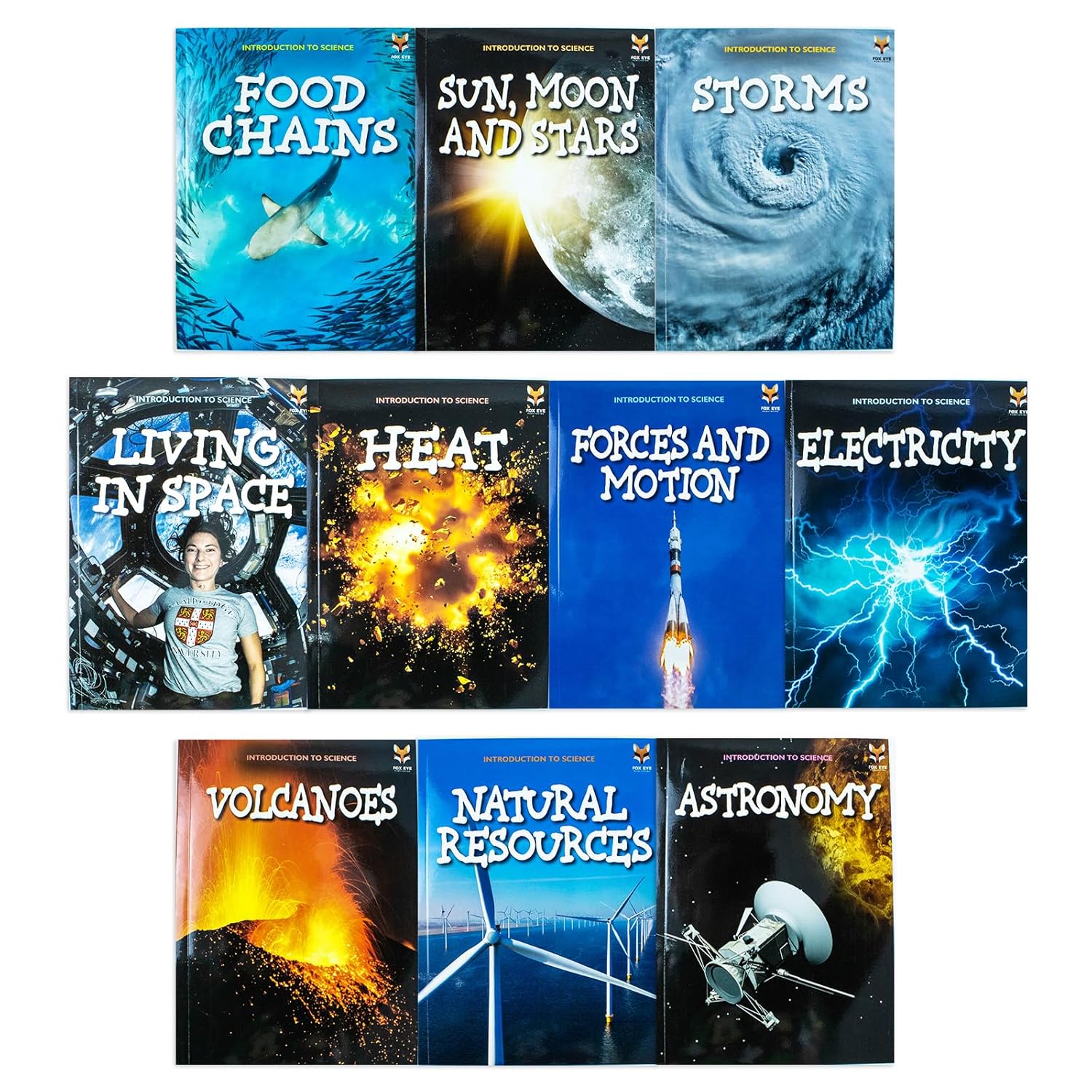 Children Introduction to Science for Beginners Series 1 by Jasmine Brooke - 10 book paperback collection set for ages 4-9