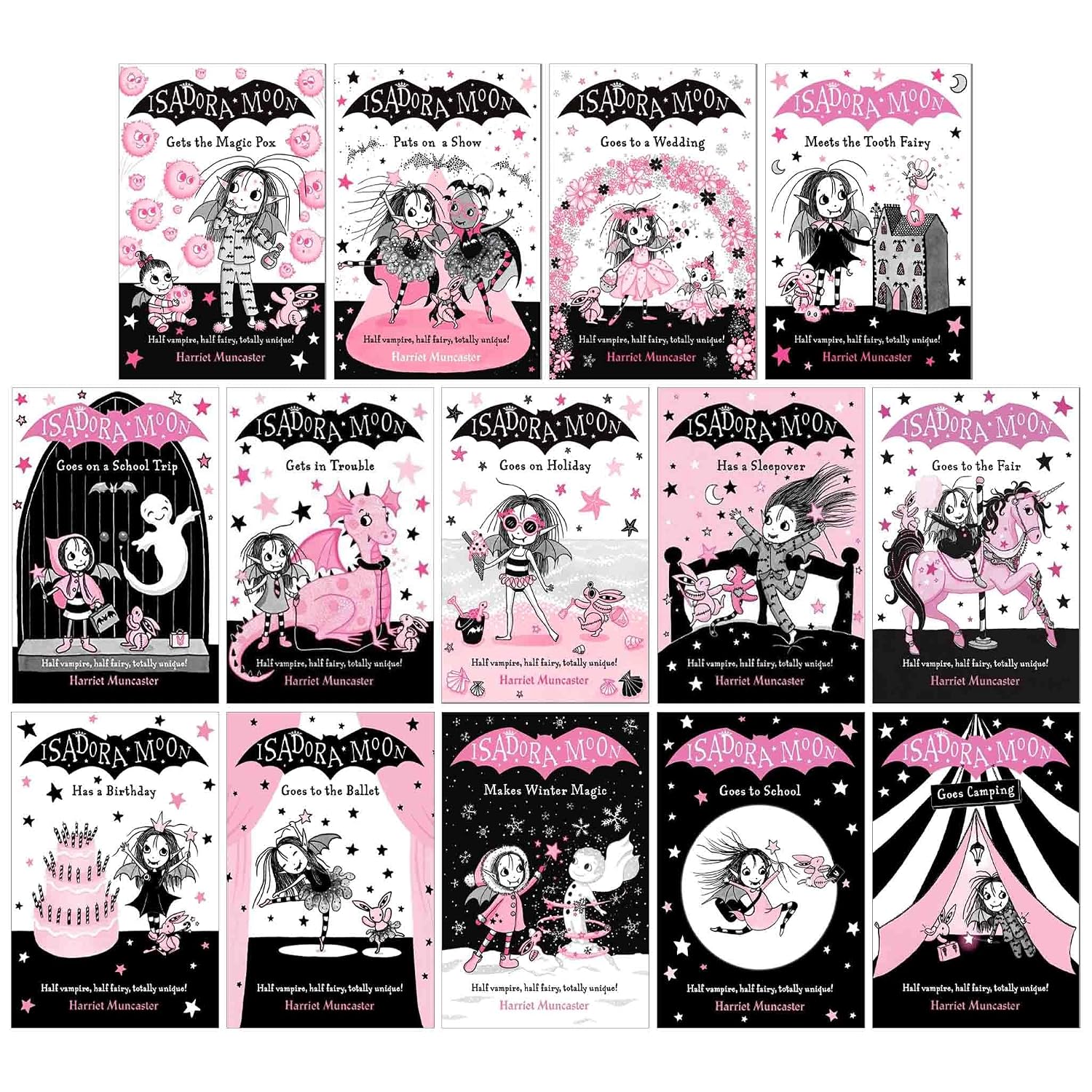 Isadora Moon 14 Books Collection Set by Harriet Muncaster - Ages 5+ Paperback chapter books cover