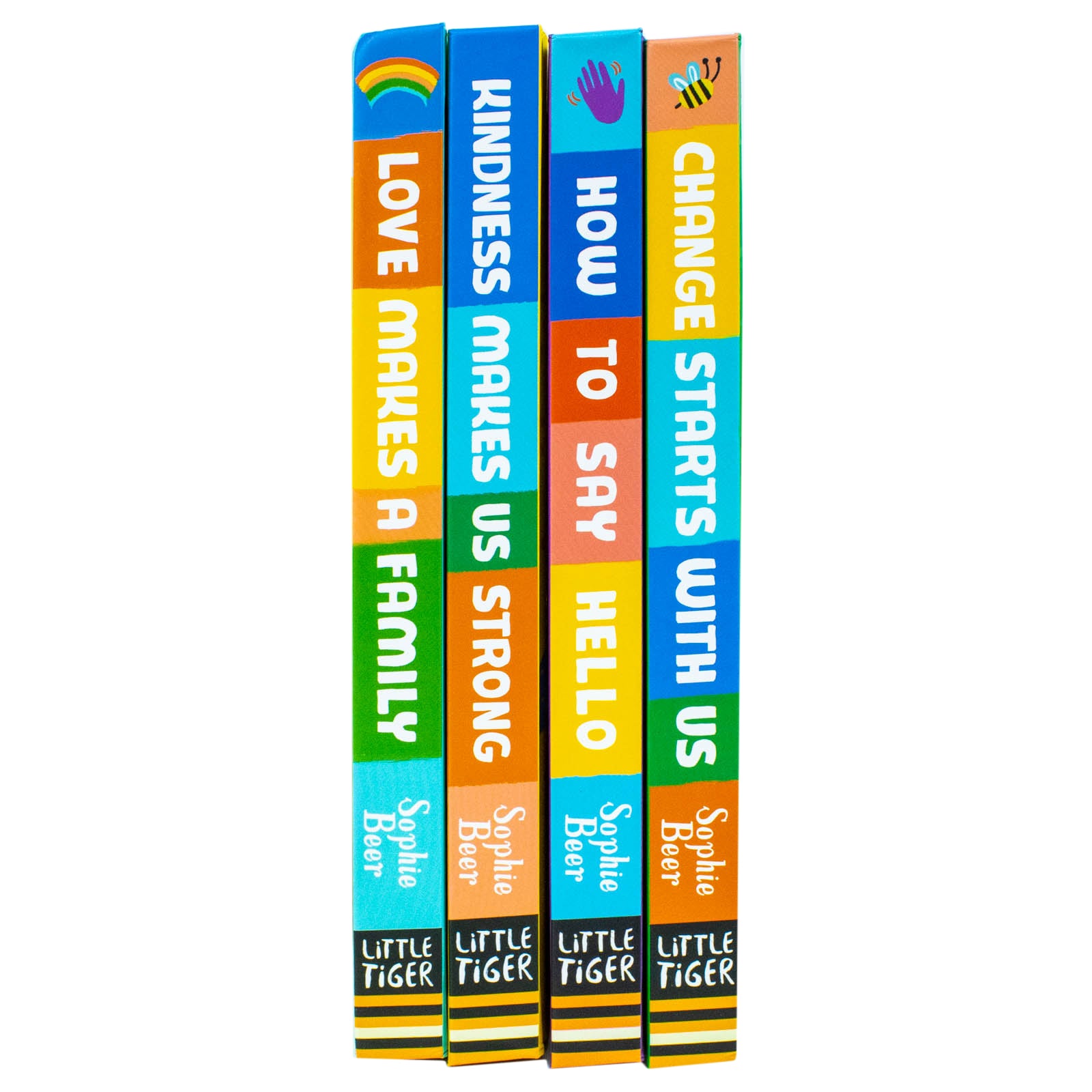 Sophie Beer 4 board book set - How to Say Hello illustrated page for toddlers ages 3-6