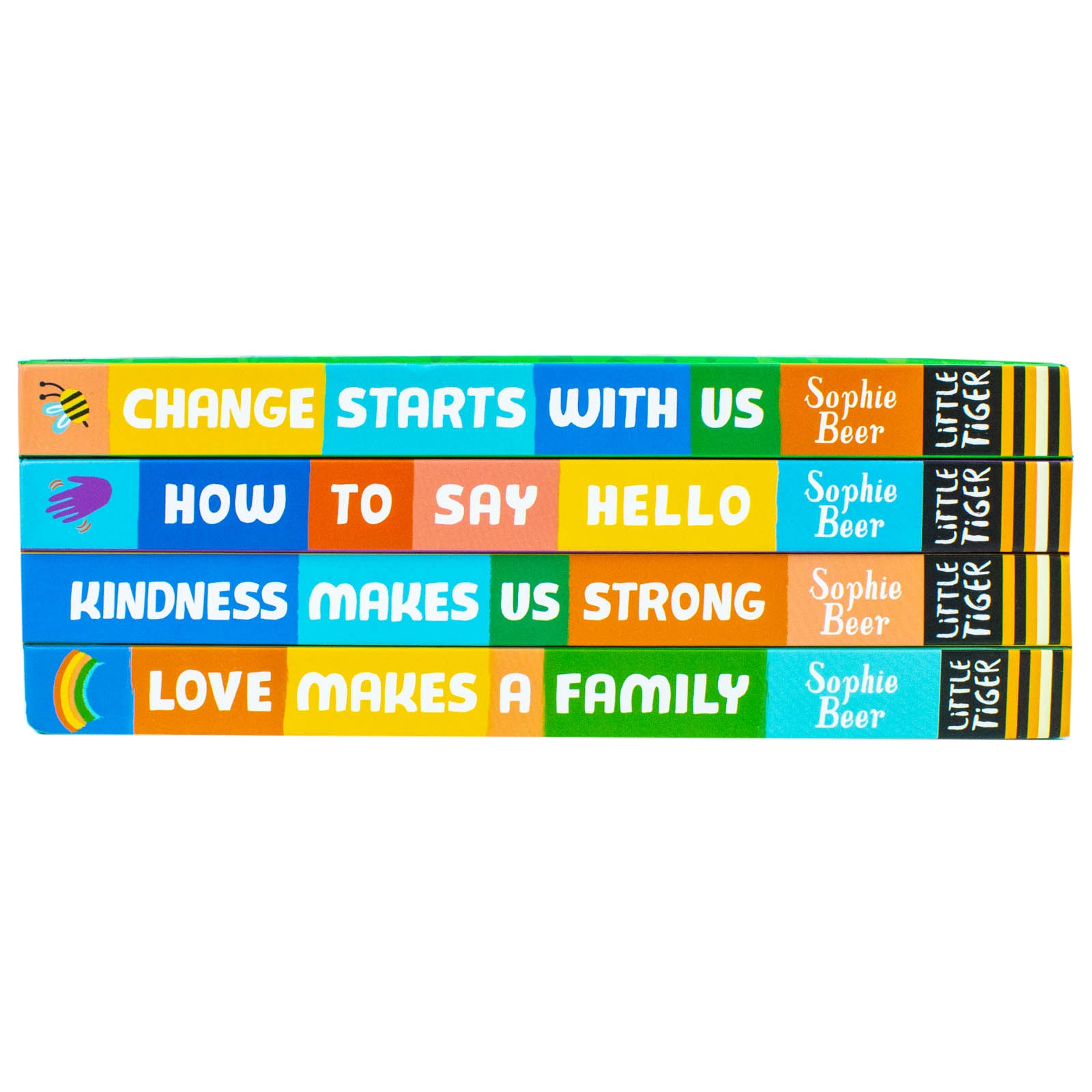 Sophie Beer board book set - Love Makes a Family illustrated page celebrating family diversity