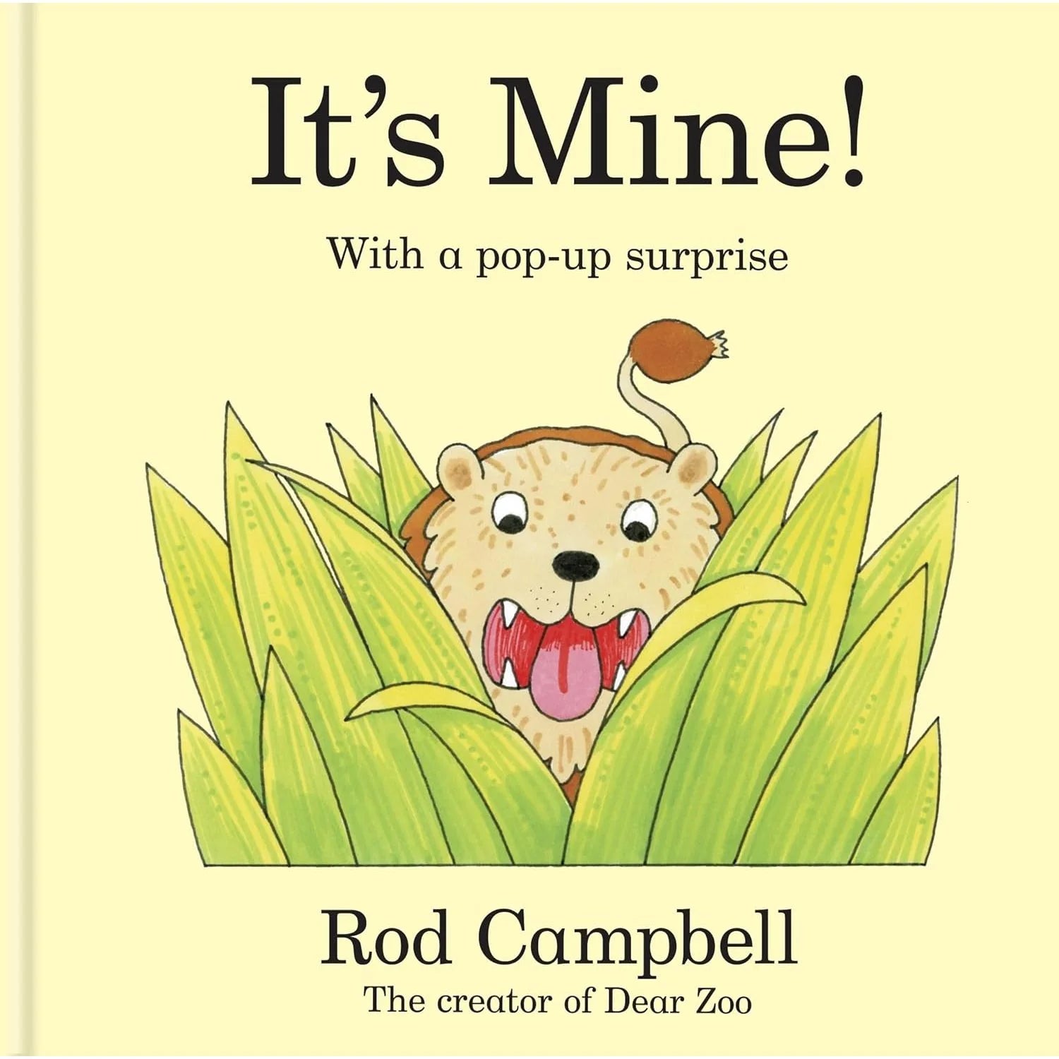 It's Mine! by Rod Campbell - pop-up jungle board book cover, from the creator of Dear Zoo, ages 0-3