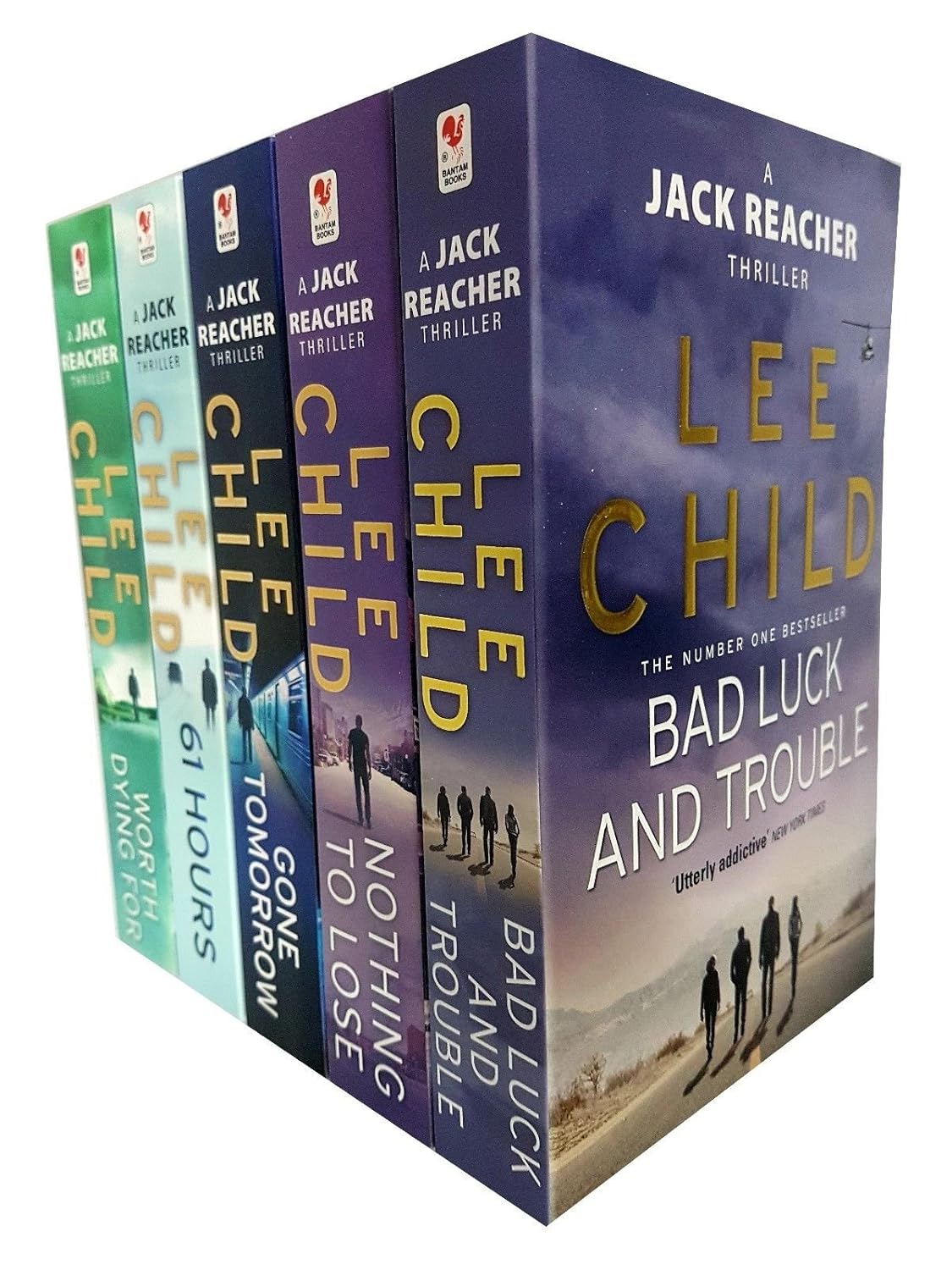 Jack Reacher Series (11-15) by Lee Child - 5 Books Paperback Collection Set including Bad Luck And Trouble, Nothing To Lose, Gone Tomorrow, 61 Hours and Worth Dying For
