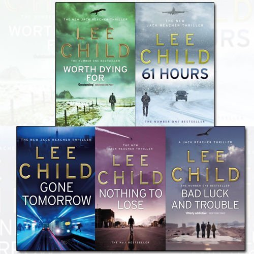 Jack Reacher Series (11-15) by Lee Child - 5 Books Paperback Collection Set cover detail
