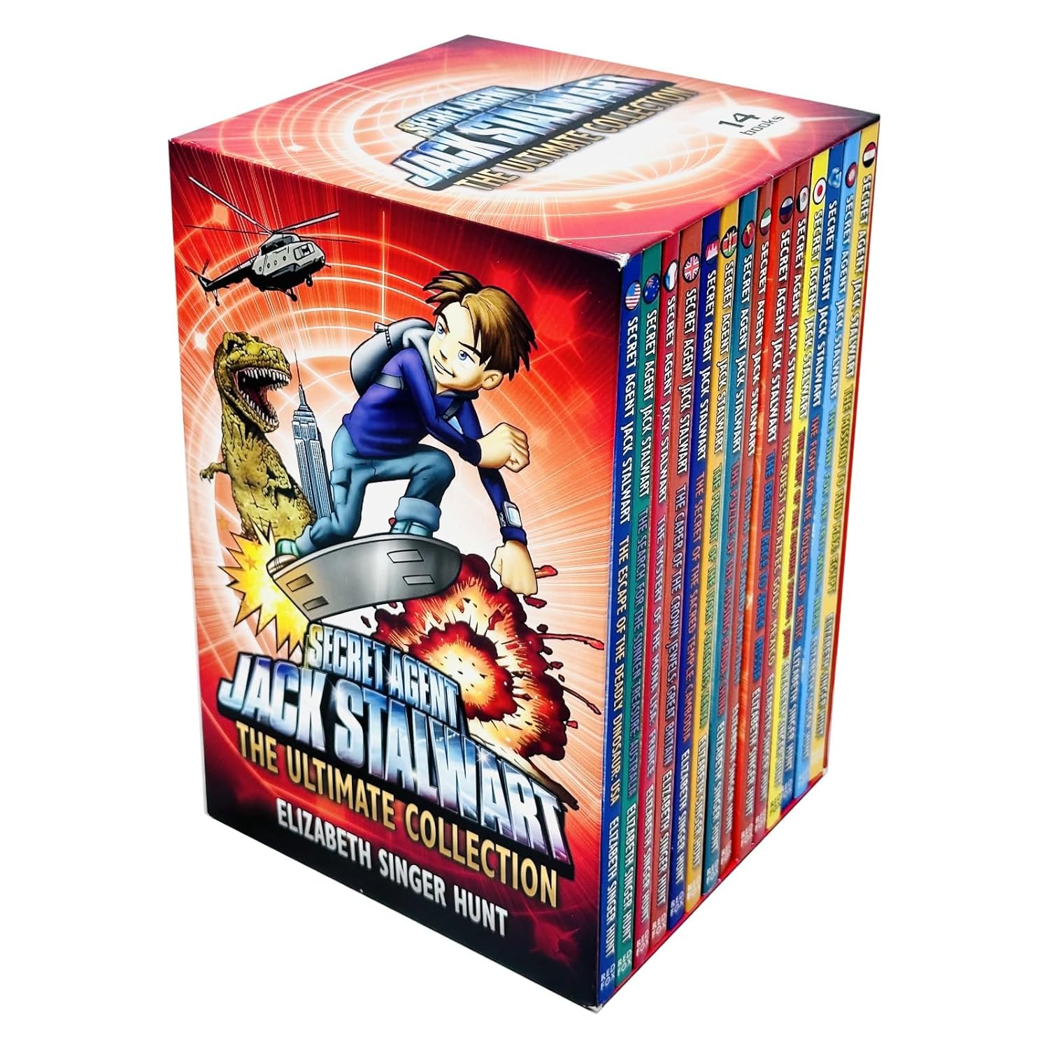 Secret Agent Jack Stalwart Ultimate Collection 14 Books Box Set - complete paperback series by Elizabeth Singer Hunt