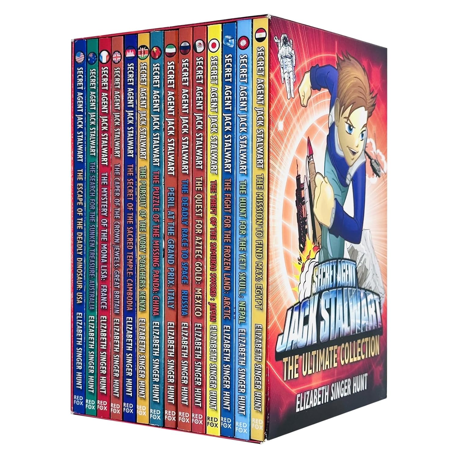 Secret Agent Jack Stalwart The Ultimate Collection 14 Books Box Set by Elizabeth Singer Hunt - Paperback - Ages 6-9