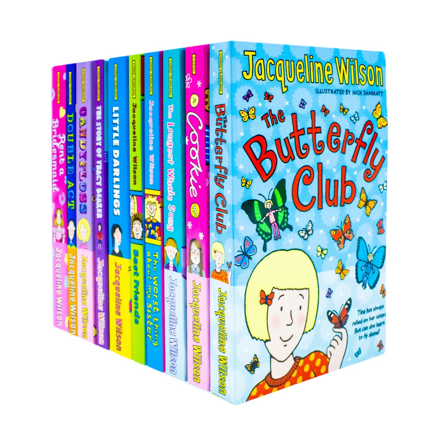 Jacqueline Wilson 10 Books Collection Set including Little Darlings, Best Friends and The Butterfly Club - Paperback front cover