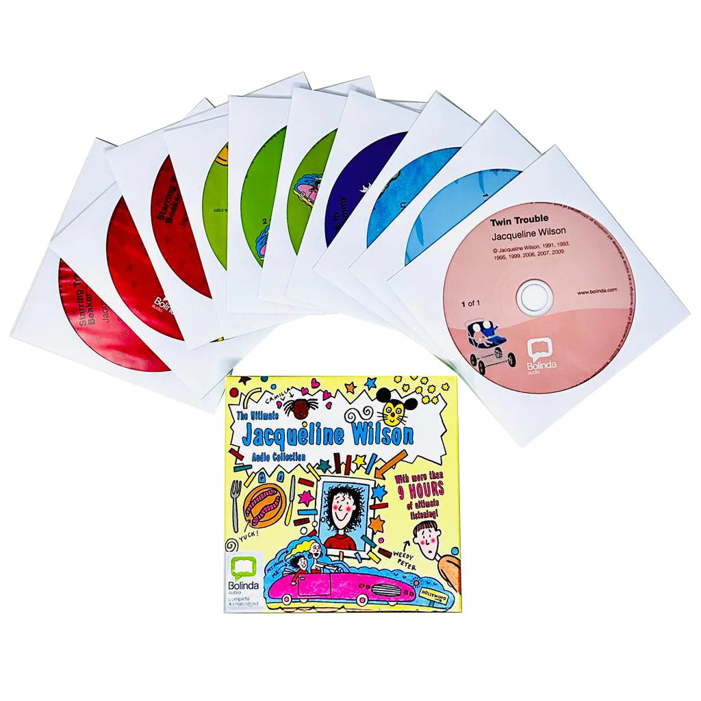 Jacqueline Wilson Audio Collection front cover featuring Tracy Beaker - Audio CD, Ages 7-9