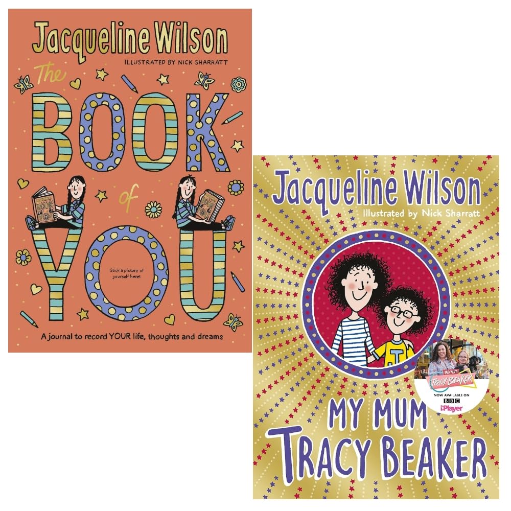 Jacqueline Wilson 2 Book Set - My Mum Tracy Beaker (Hardback) and The Book of You activity journal - Ages 7-9