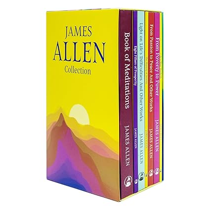 James Allen Self-Improvement 7 Book Paperback Set - Eight Pillars of Prosperity, Book of Meditations and more