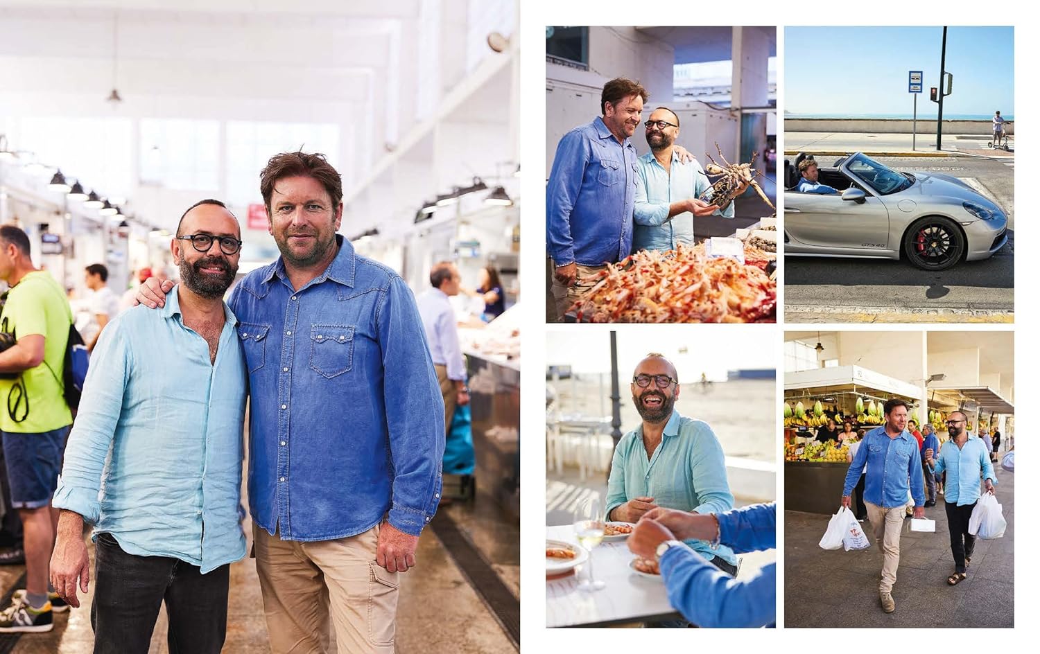 James Martin's Spanish Adventure interior photography showing Spanish market produce