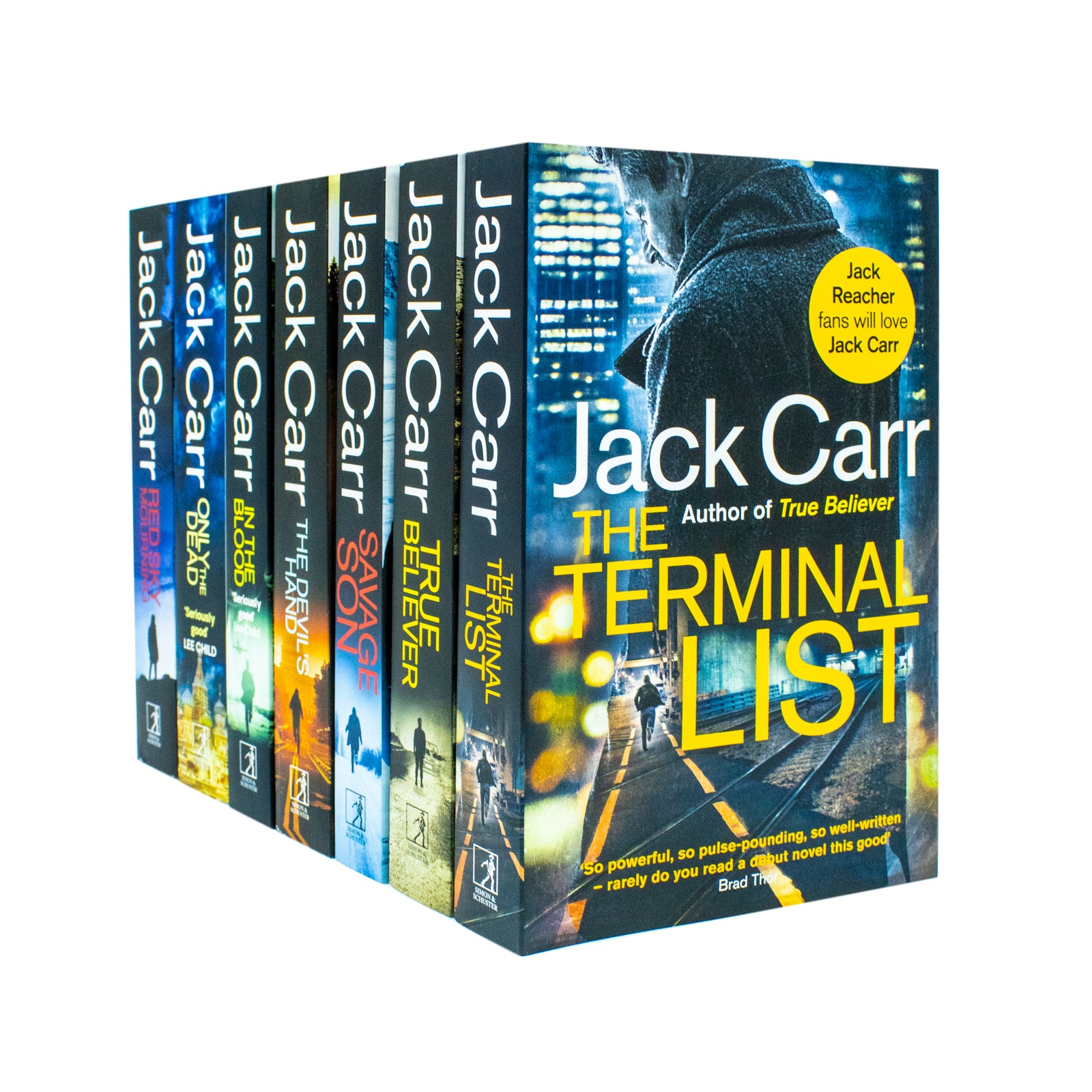 James Reece Series 7 Books Collection Set by Jack Carr - paperback thriller set including The Devil's Hand, In the Blood, and Only the Dead