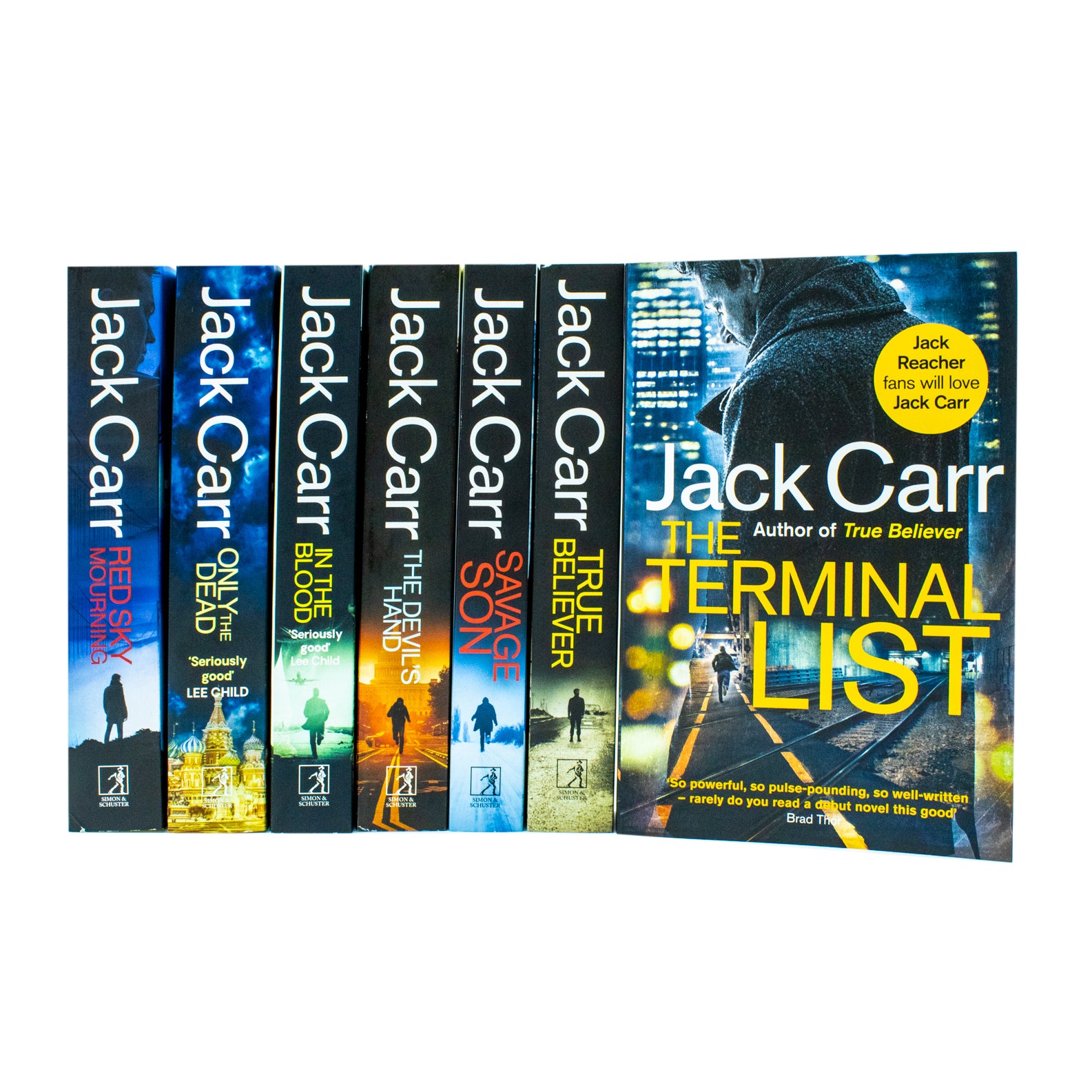 Jack Carr James Reece 7-book paperback thriller collection set - complete series covers shown