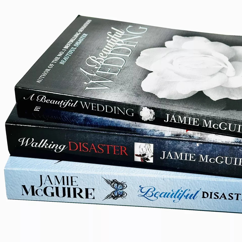 Jamie McGuire Beautiful Series 3 Book Paperback Collection - Beautiful Disaster, Walking Disaster, A Beautiful Wedding - New Adult Romance