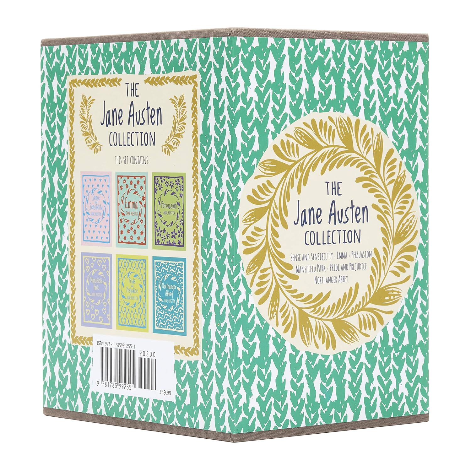 Six hardback Jane Austen novels including Pride and Prejudice and Emma in deluxe box set packaging