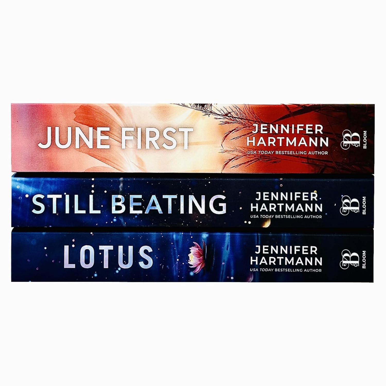 Jennifer Hartmann 3 Books Collection Set paperback covers - Still Beating, Lotus, June First romance box set