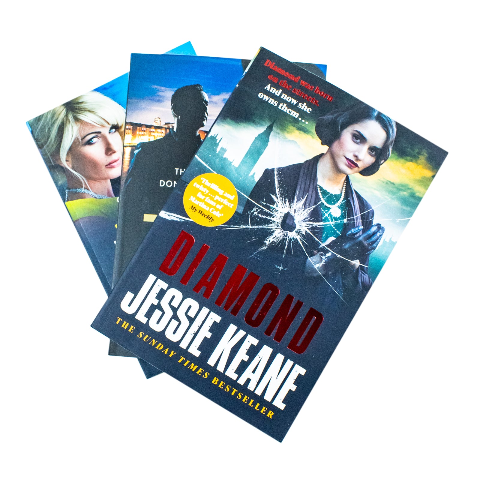 Jessie Keane 3 Books Collection Set - Never Go Back, Dead Heat & Diamond - paperback boxset spines
