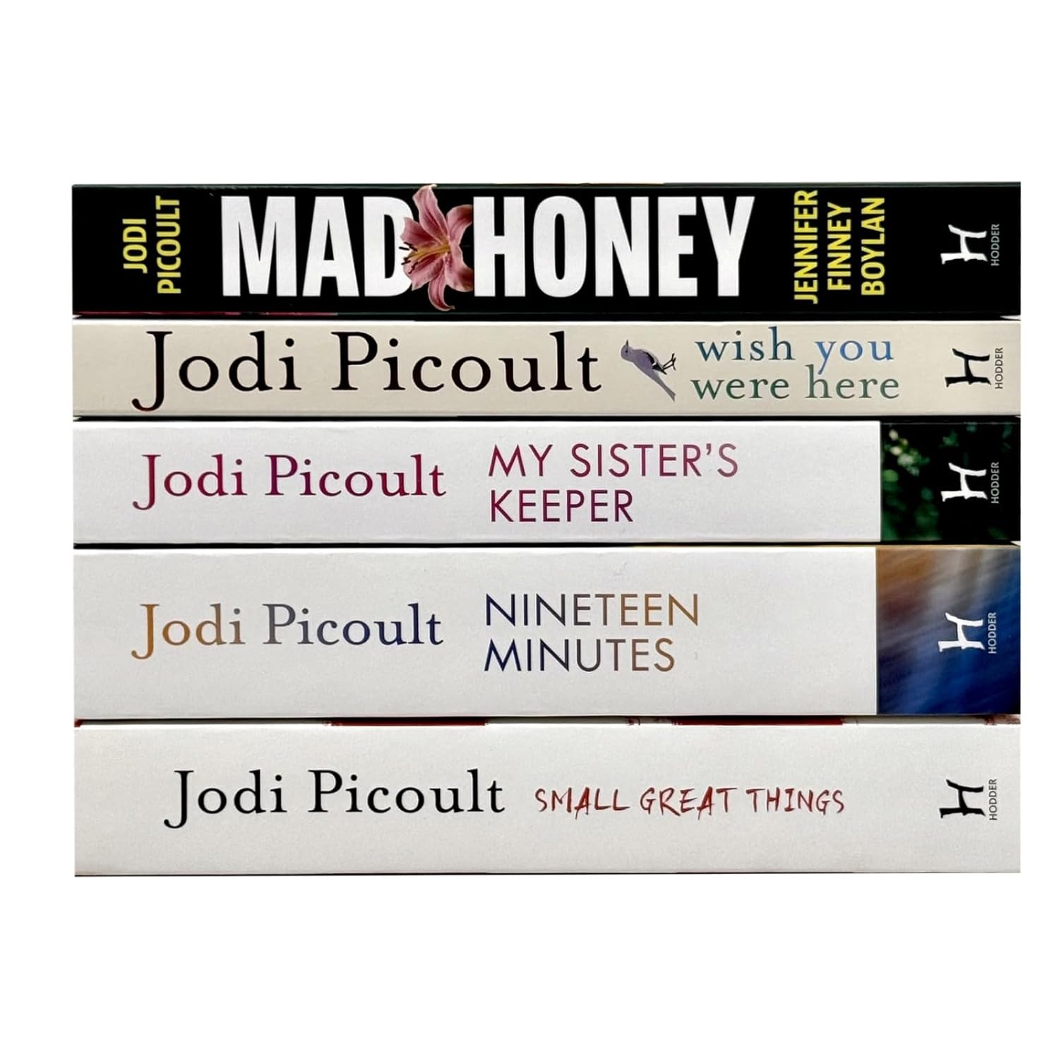Jodi Picoult Paperback Book Set - Five Novels Including My Sister's Keeper and Mad Honey - Fiction Collection