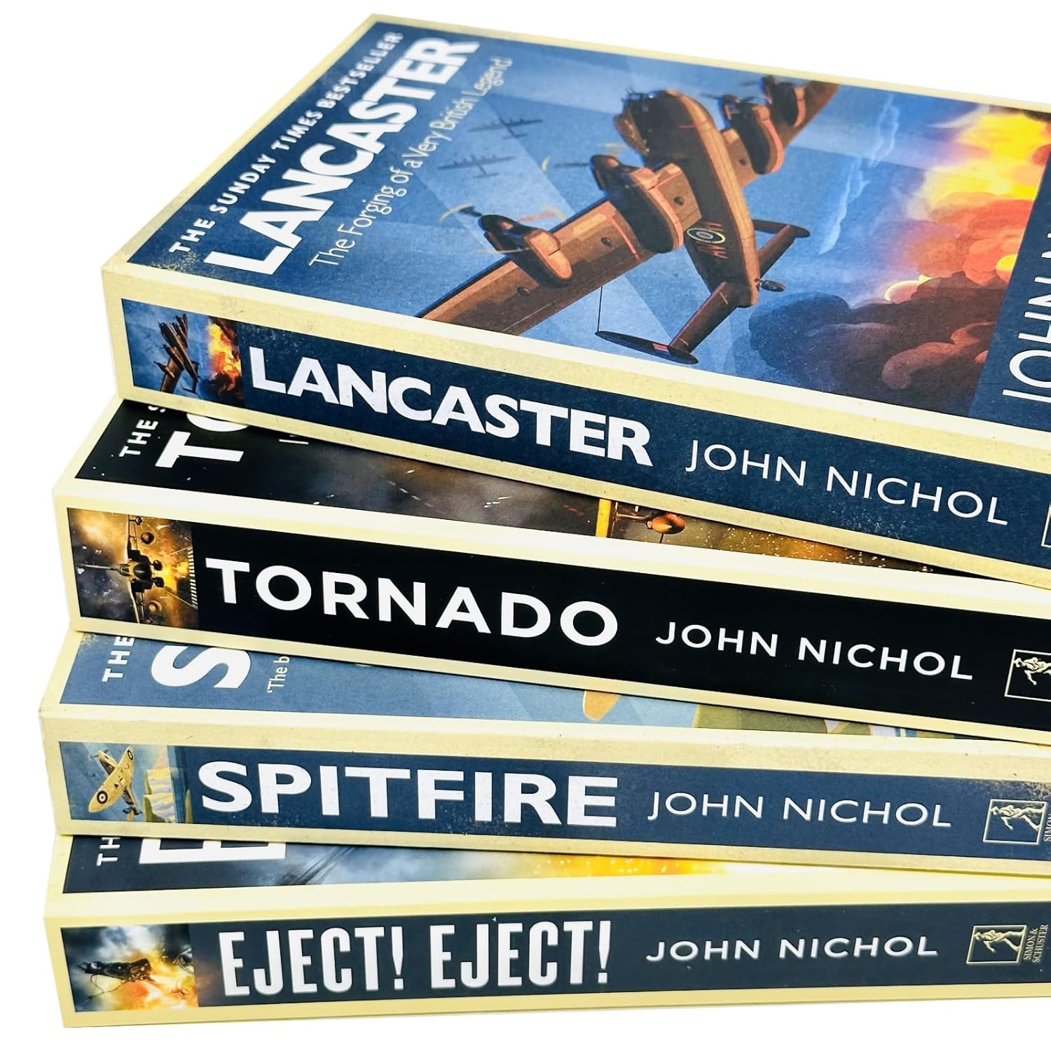 John Nichol 4 book set - RAF history paperback collection including Spitfire and Lancaster