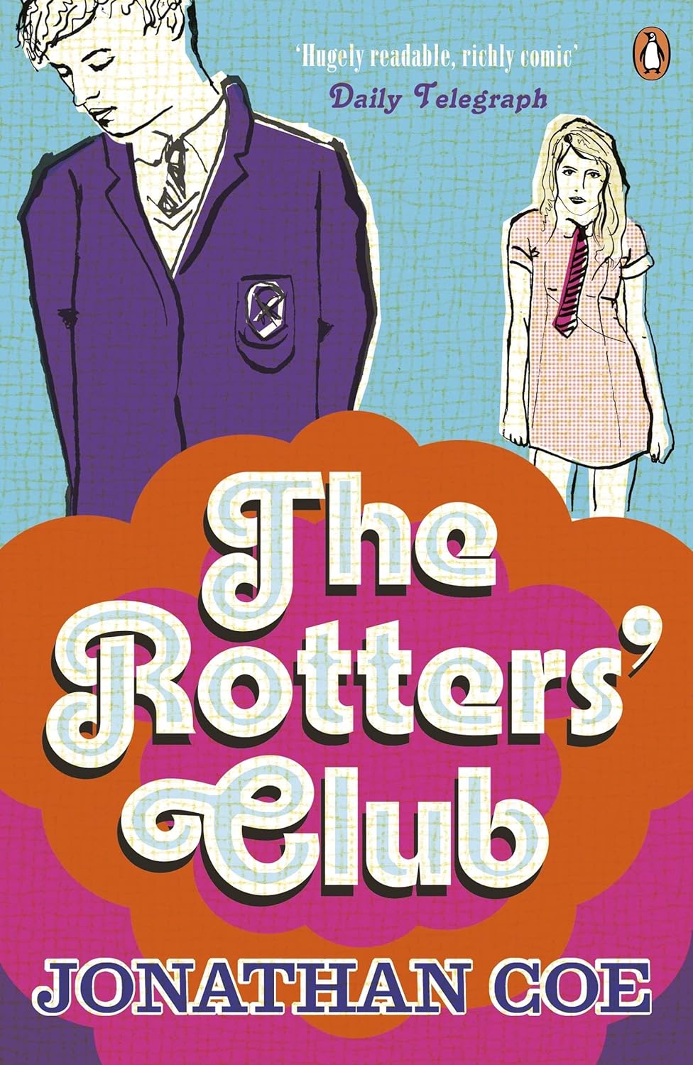 Jonathan Coe Rotters' Club trilogy paperback set front covers - Middle England, The Closed Circle, The Rotters' Club