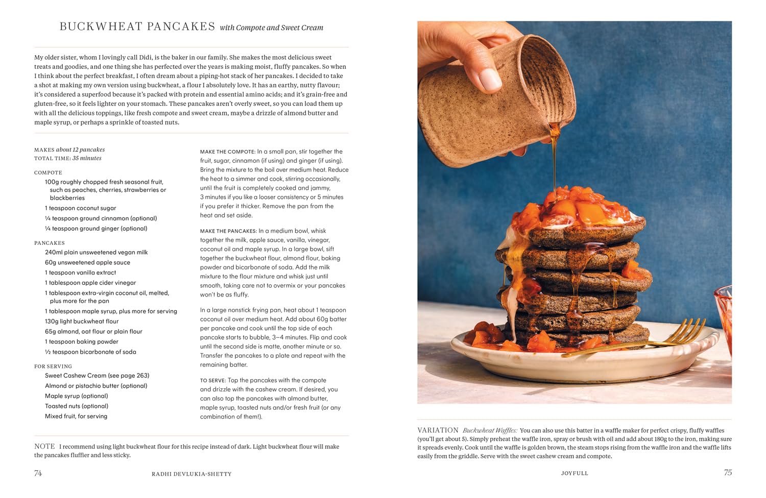 JoyFull by Radhi Devlukia-Shetty hardback cookbook recipe photography spread
