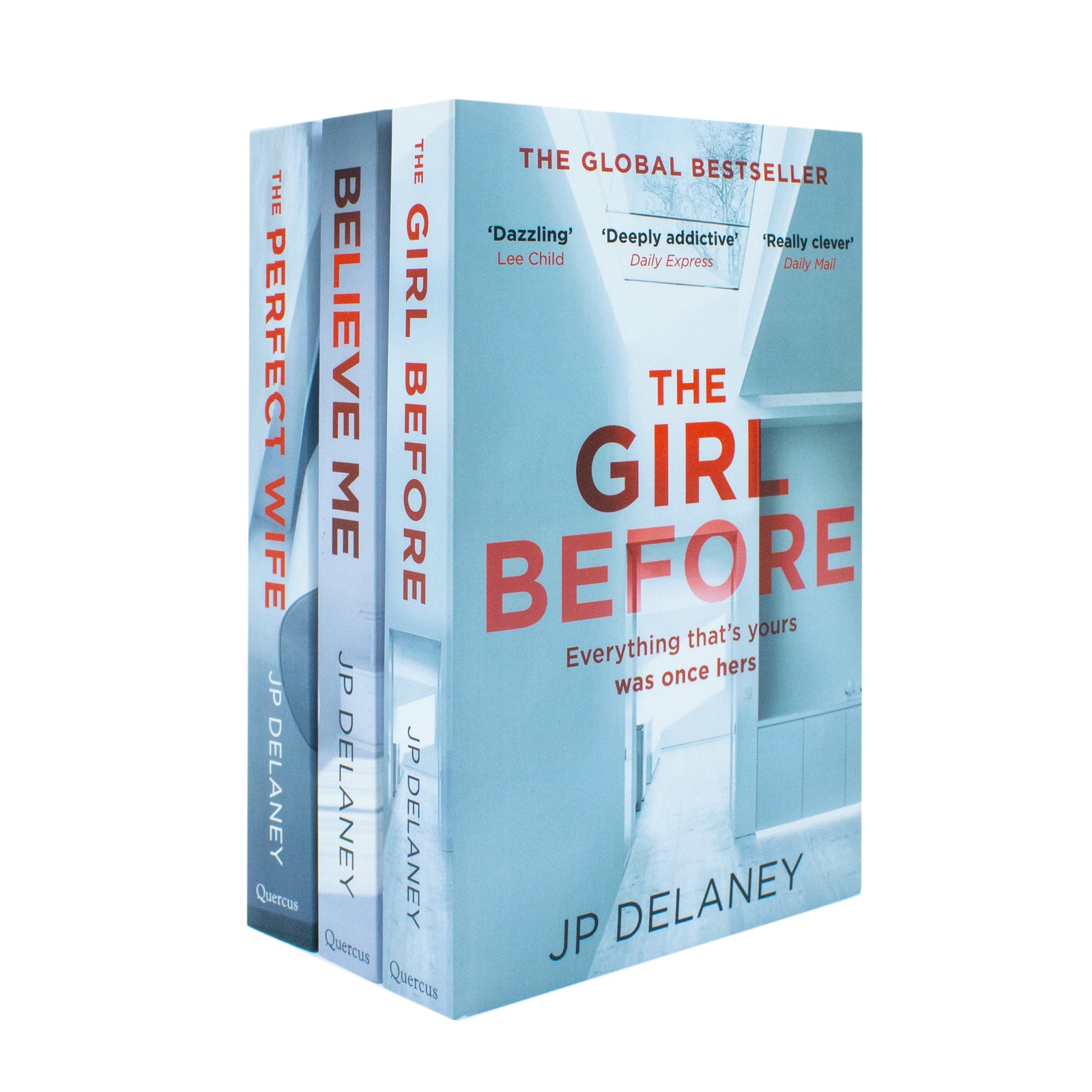 JP Delaney 3 Books Collection Set paperback - The Girl Before, Believe Me & The Perfect Wife, adult psychological thriller books