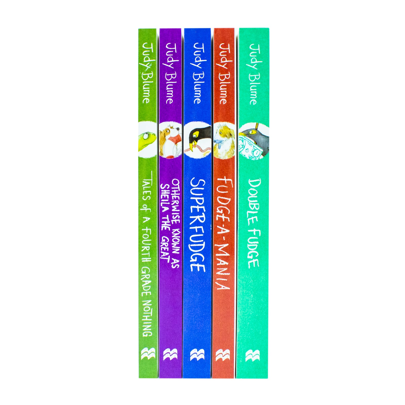 Judy Blume Fudge Series 5 Books Collection Set paperback - back cover blurbs, ages 7-9