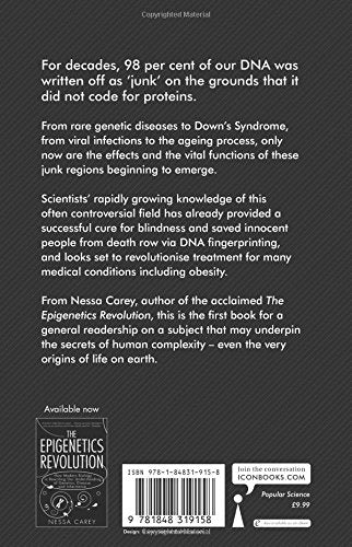 Junk DNA: A Journey Through the Dark Matter of the Genome by Nessa Carey - Paperback back cover