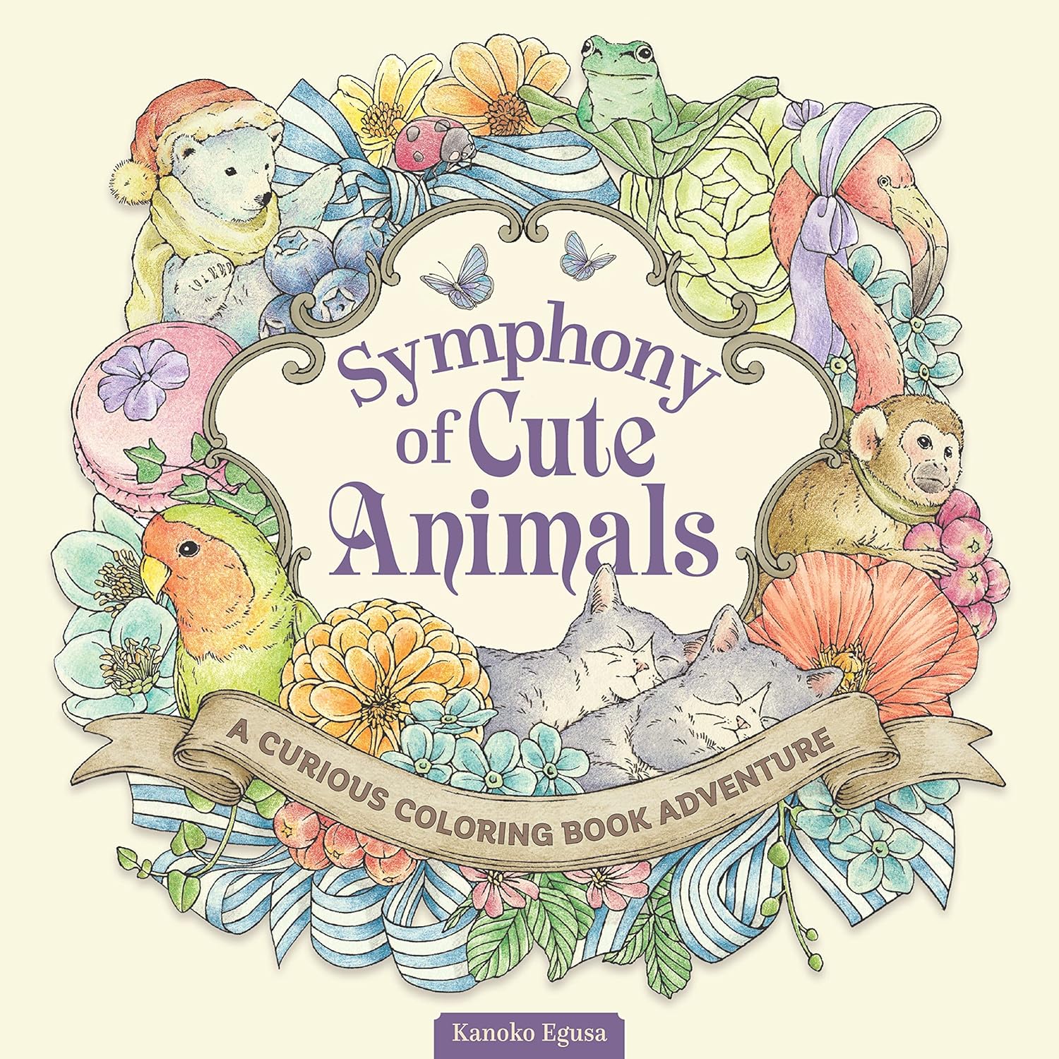 Kingdom of Curious Creatures by Kanoko Egusa - adult coloring book paperback cover