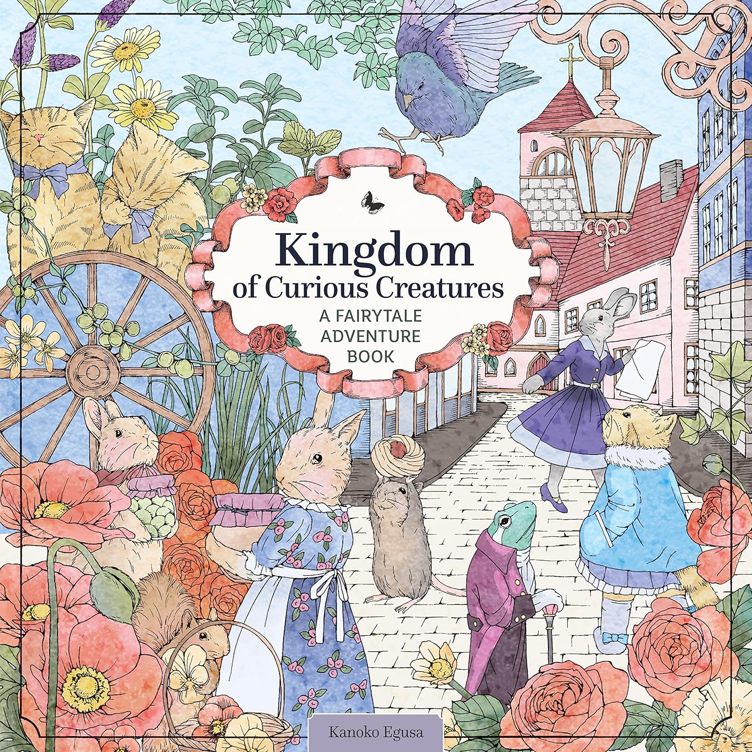 Symphony of Cute Animals by Kanoko Egusa - adult coloring book paperback cover