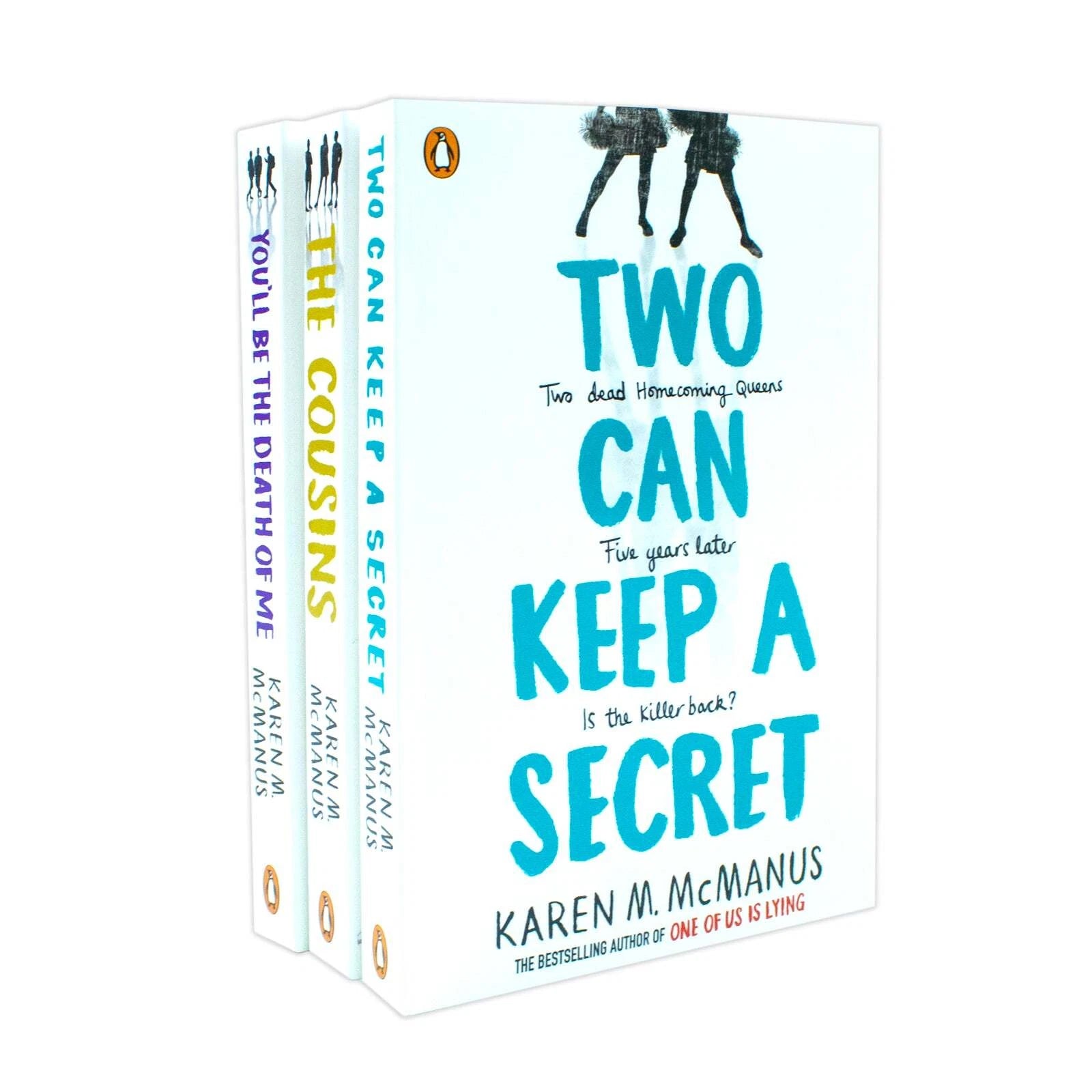 Karen M. McManus 3 Book Set featuring The Cousins, Two Can Keep a Secret, and You'll Be the Death of Me - YA paperback collection