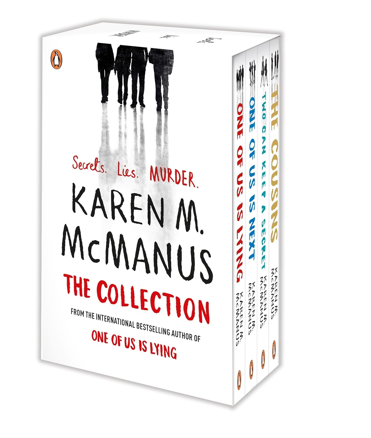 Karen M. McManus YA Mystery Thriller box set paperback books - One Of Us Is Lying series and The Cousins novel, brand new